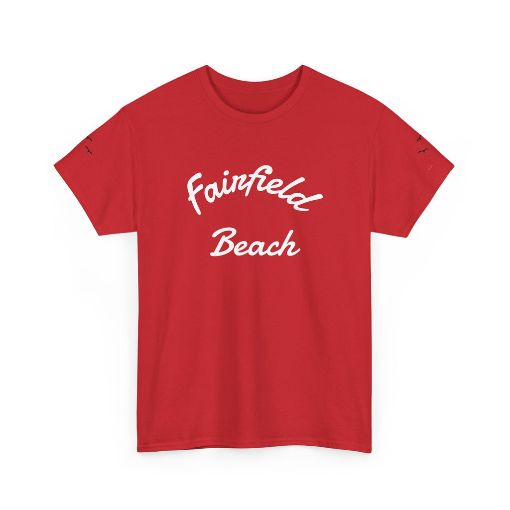 Fairfield Beach Unisex Heavy Cotton Tee, Comfortable Casual T-Shirt, Summer Vibe Shirt, Gifts for Beach Lovers, Relaxed Fit Tee