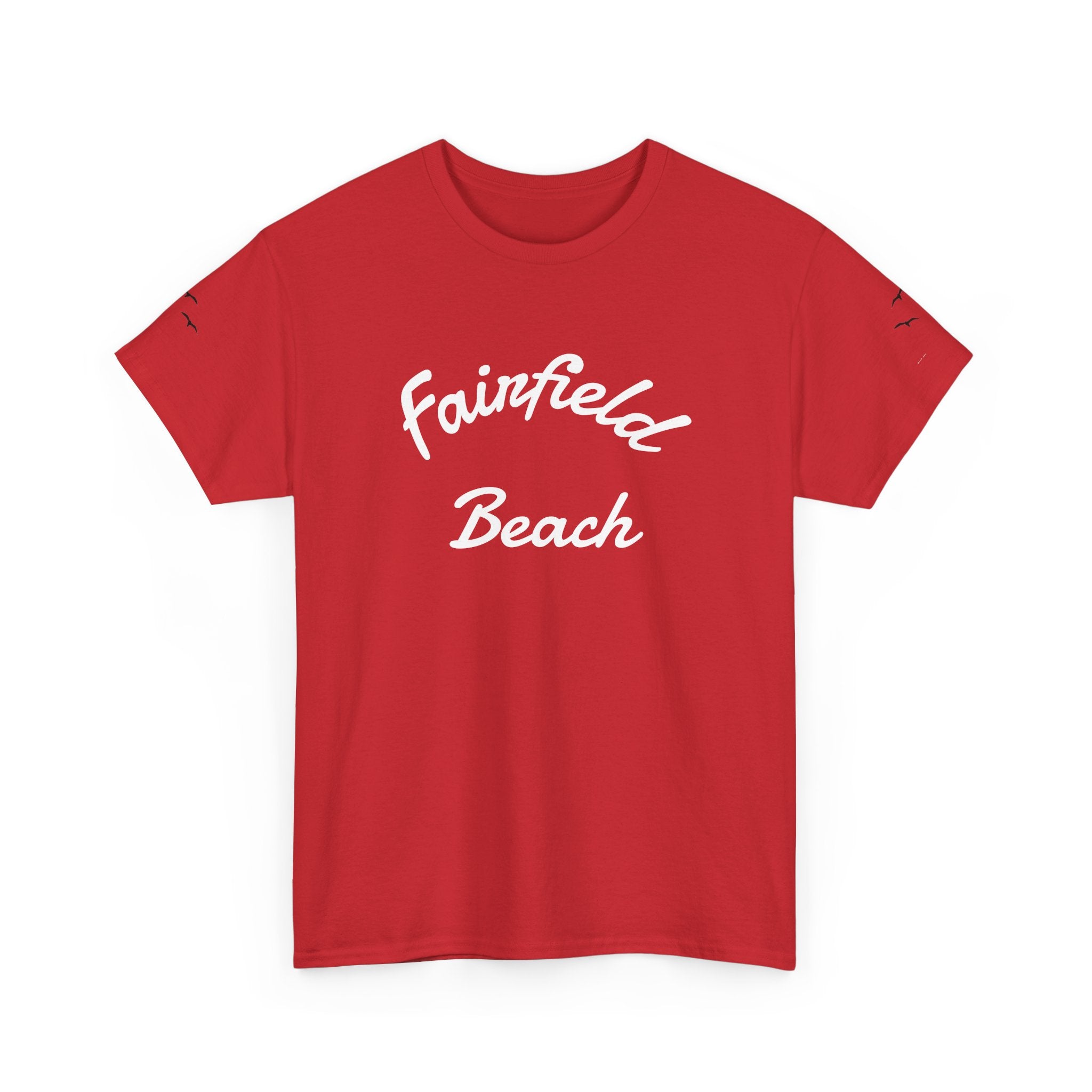 Fairfield Beach Unisex Heavy Cotton Tee, Comfortable Casual T-Shirt, Summer Vibe Shirt, Gifts for Beach Lovers, Relaxed Fit Tee