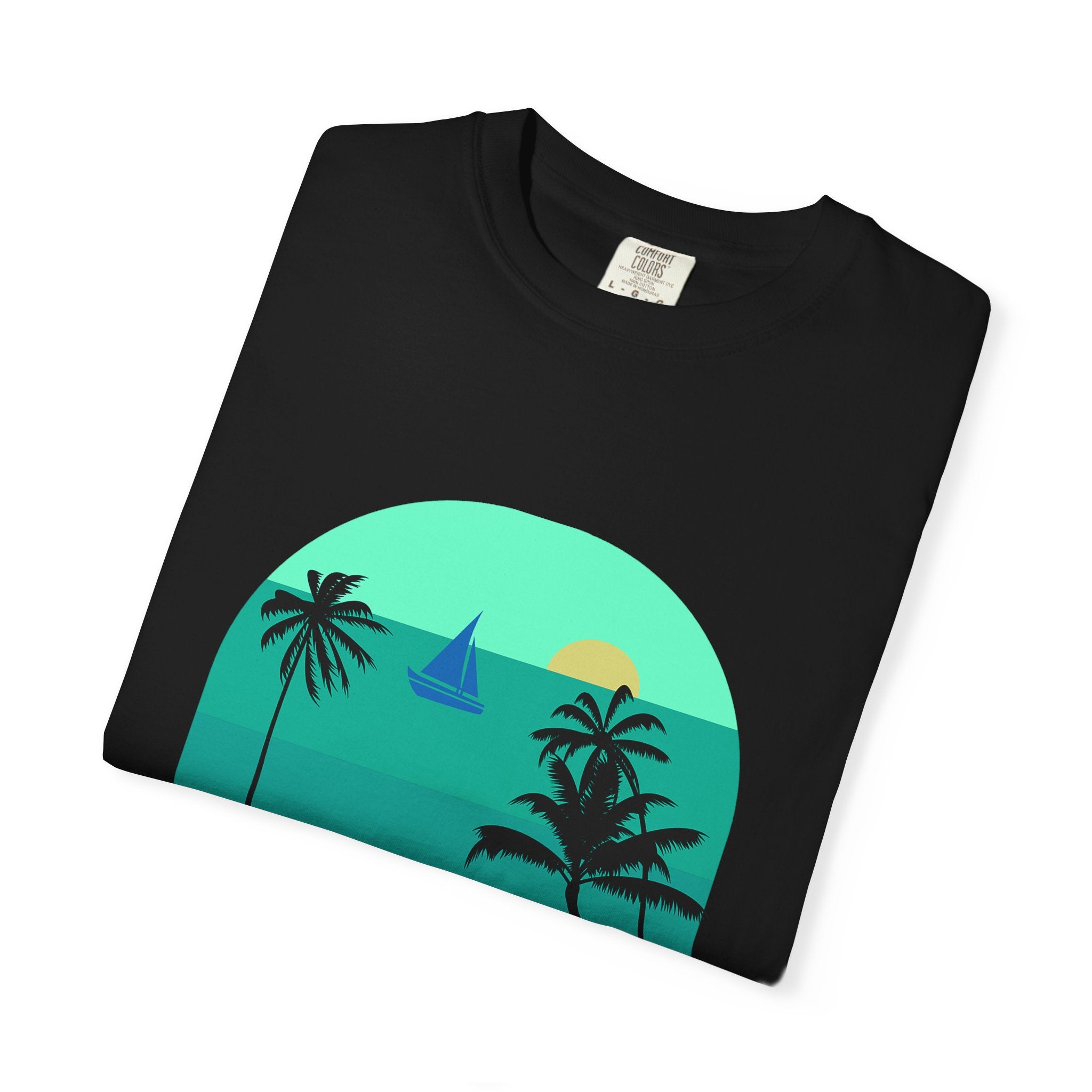 California Beach Surf T-Shirt  Retro Palm Trees & ‘SURFING’ Graphic
