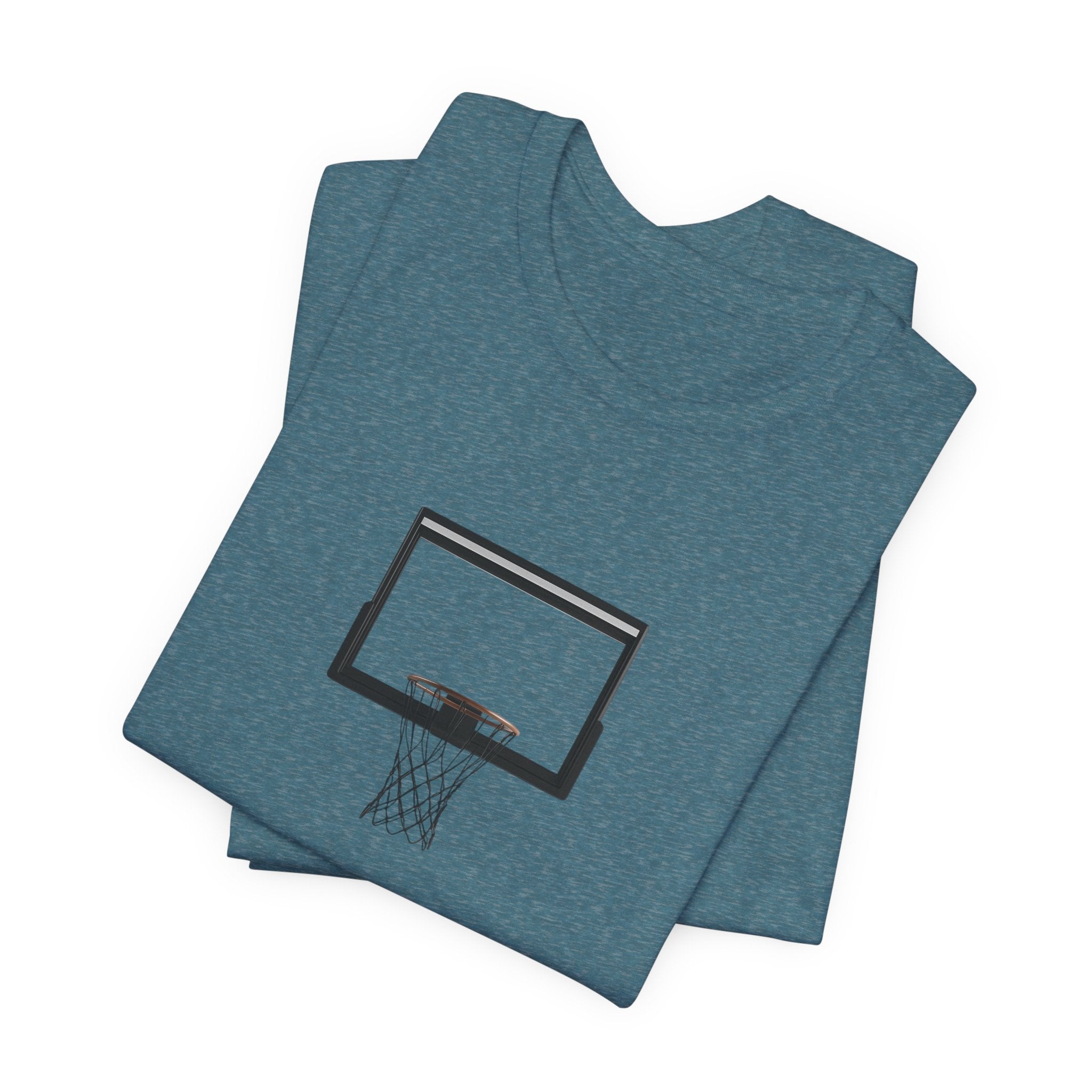 Basketball Silhouette Tee Hoop and Dunk Action