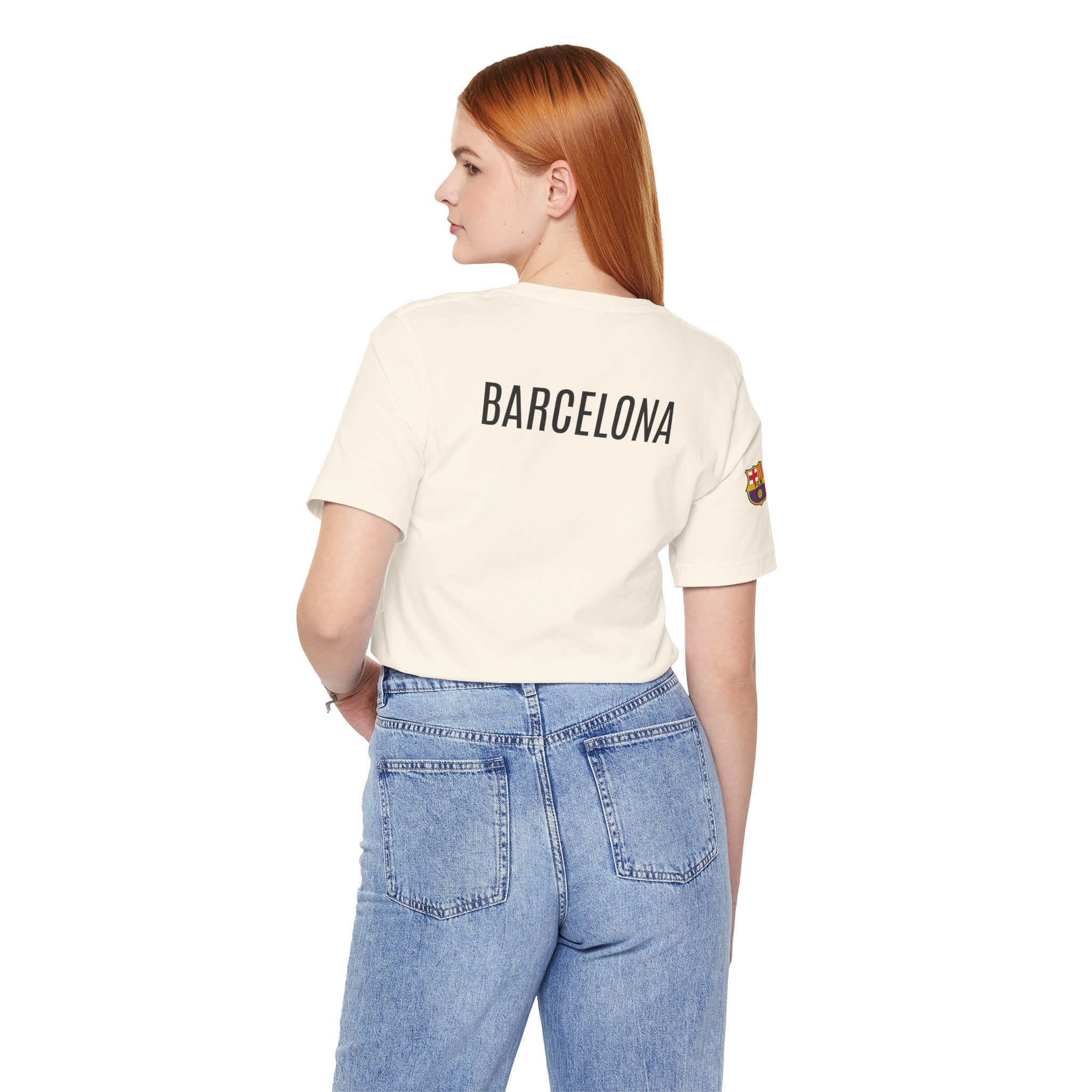Barcelona Crest T‑Shirt  Minimal Football Fan Tee