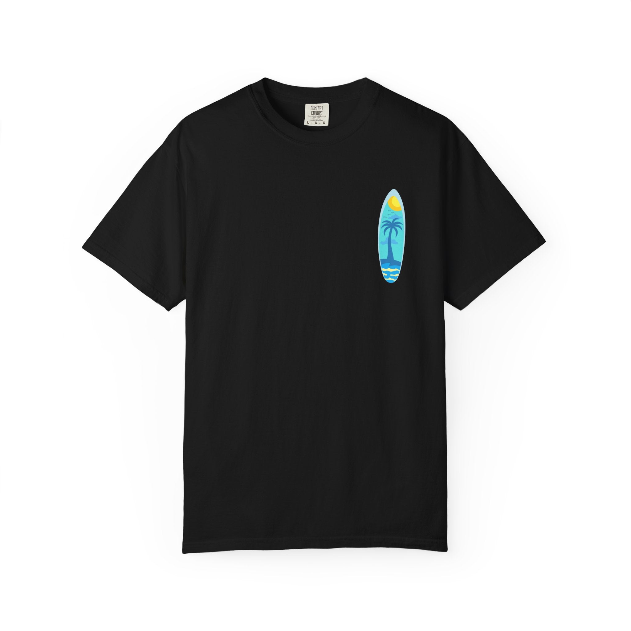 Surfing Graphic T-Shirt Tropical Surfboard Design