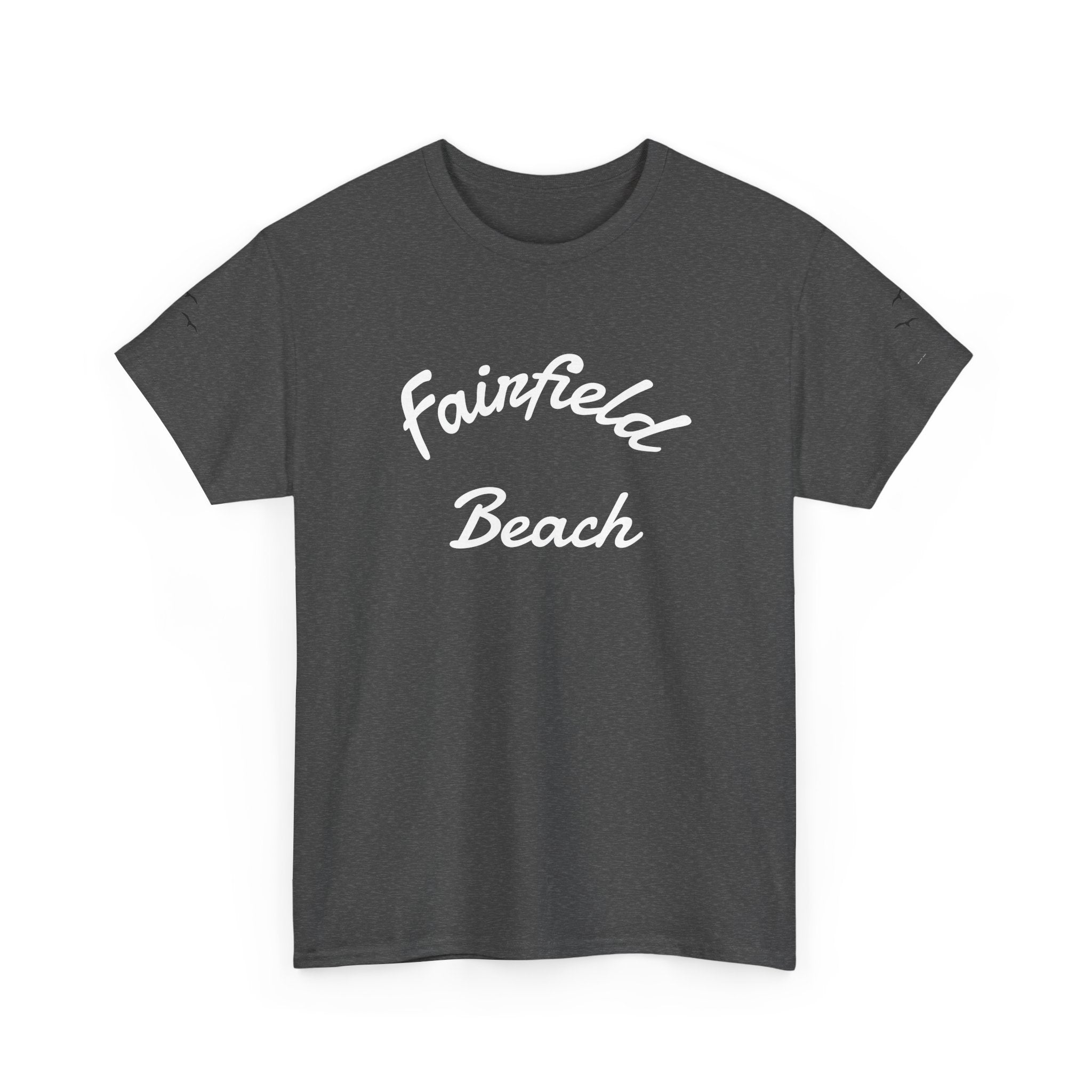 Fairfield Beach Unisex Heavy Cotton Tee, Comfortable Casual T-Shirt, Summer Vibe Shirt, Gifts for Beach Lovers, Relaxed Fit Tee