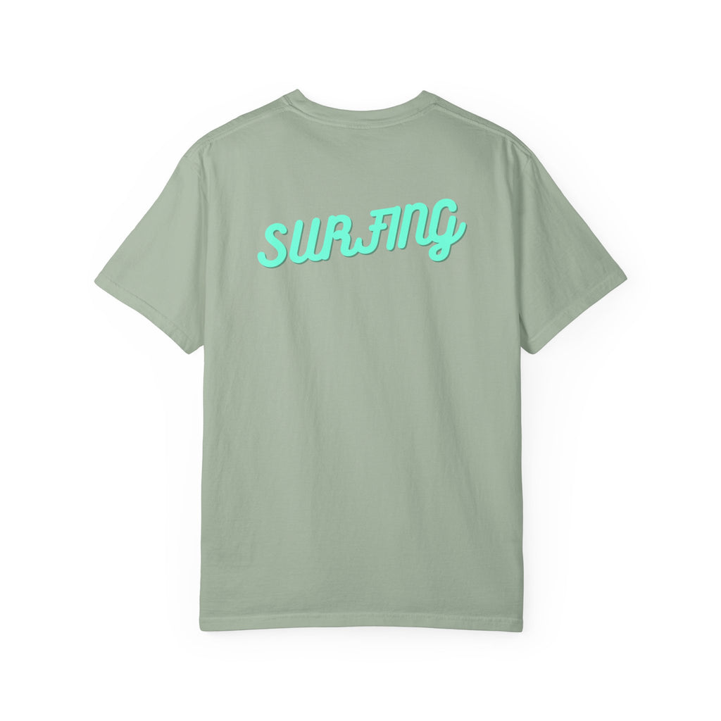 California Beach Surf T-Shirt  Retro Palm Trees & ‘SURFING’ Graphic