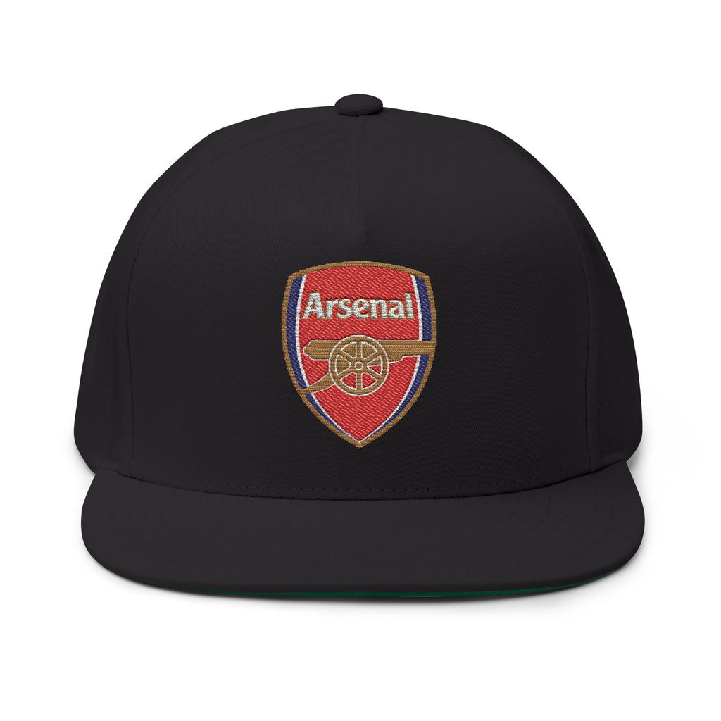Arsenal Embroidered Flat Bill Cap  White Snapback Hat