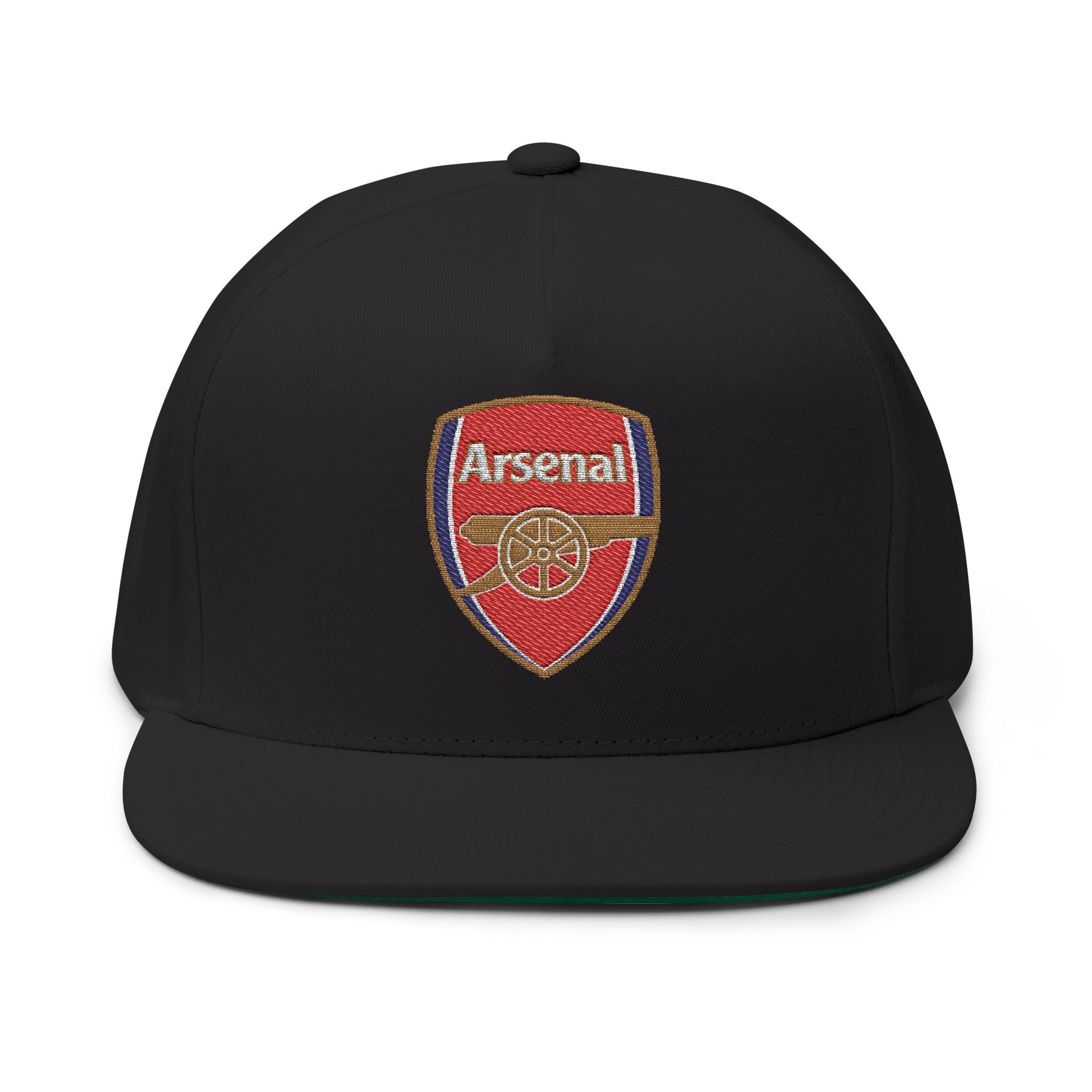 Arsenal Embroidered Flat Bill Cap  White Snapback Hat