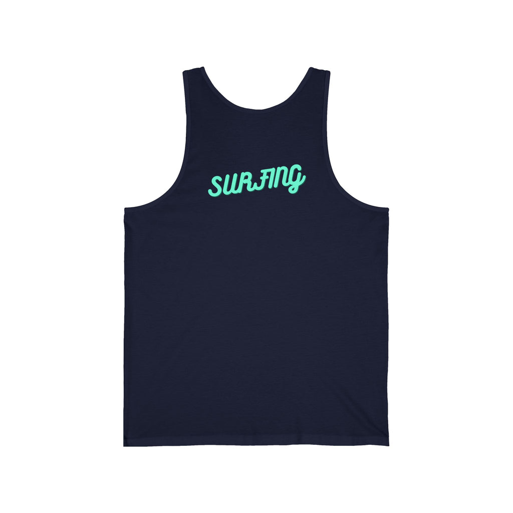 Surfboard Graphic Tank Top Tropical Sunset Surfing Design