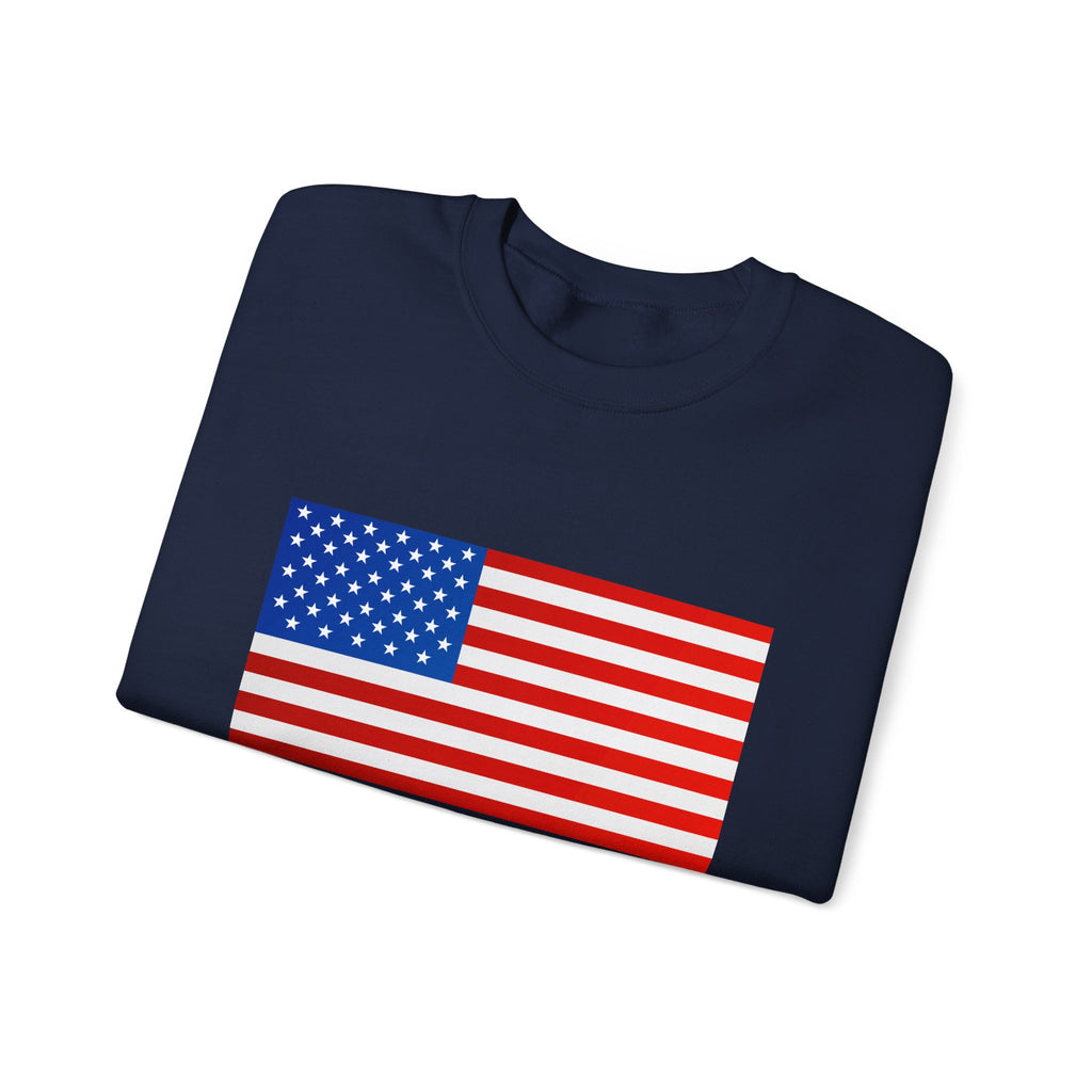 American Flag Sweatshirt | USA Stars Stripes Patriotic Crewneck