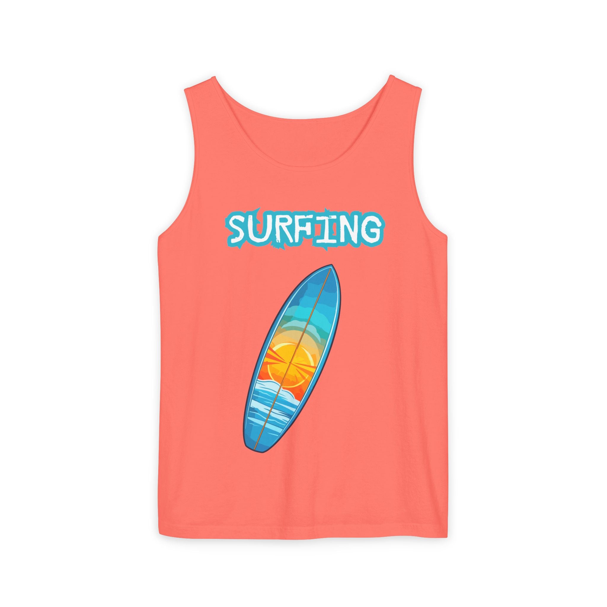 Surfing Tank Top  Sunset Surfboard Beach Tank for Surfers & Summer Lovers