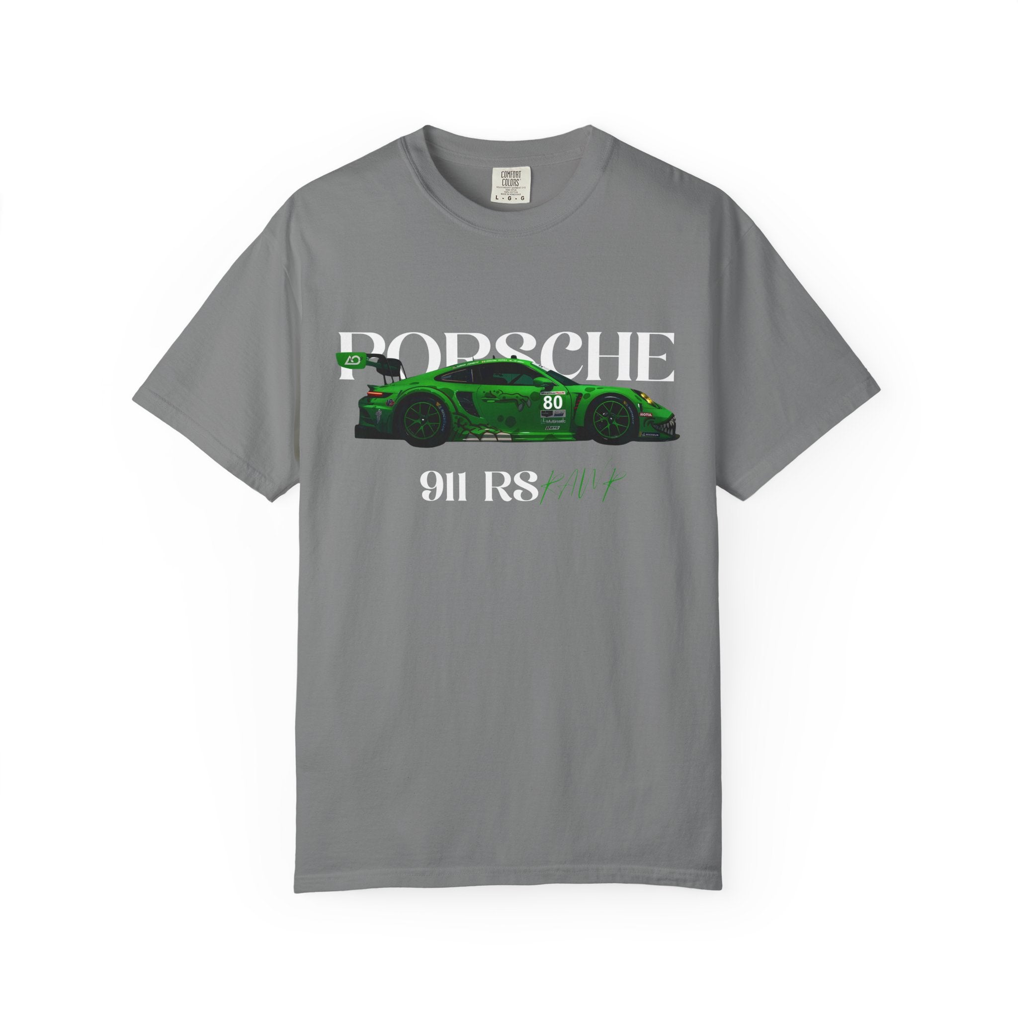 Porsche 911 RS Racing Tee  Green GT Car Graphic T-Shirt