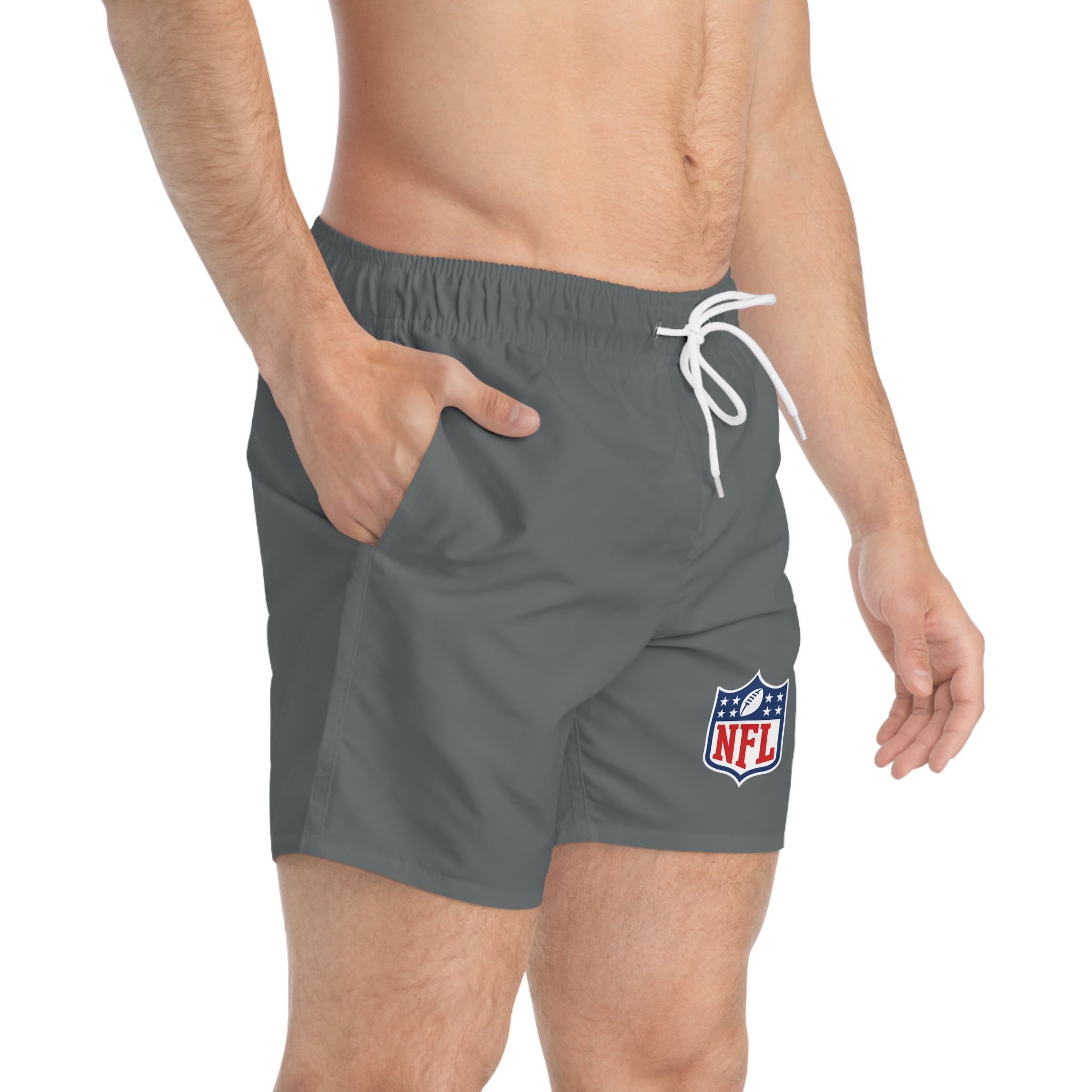 NFL Logo Swim Trunks Men's Athletic Beach Shorts