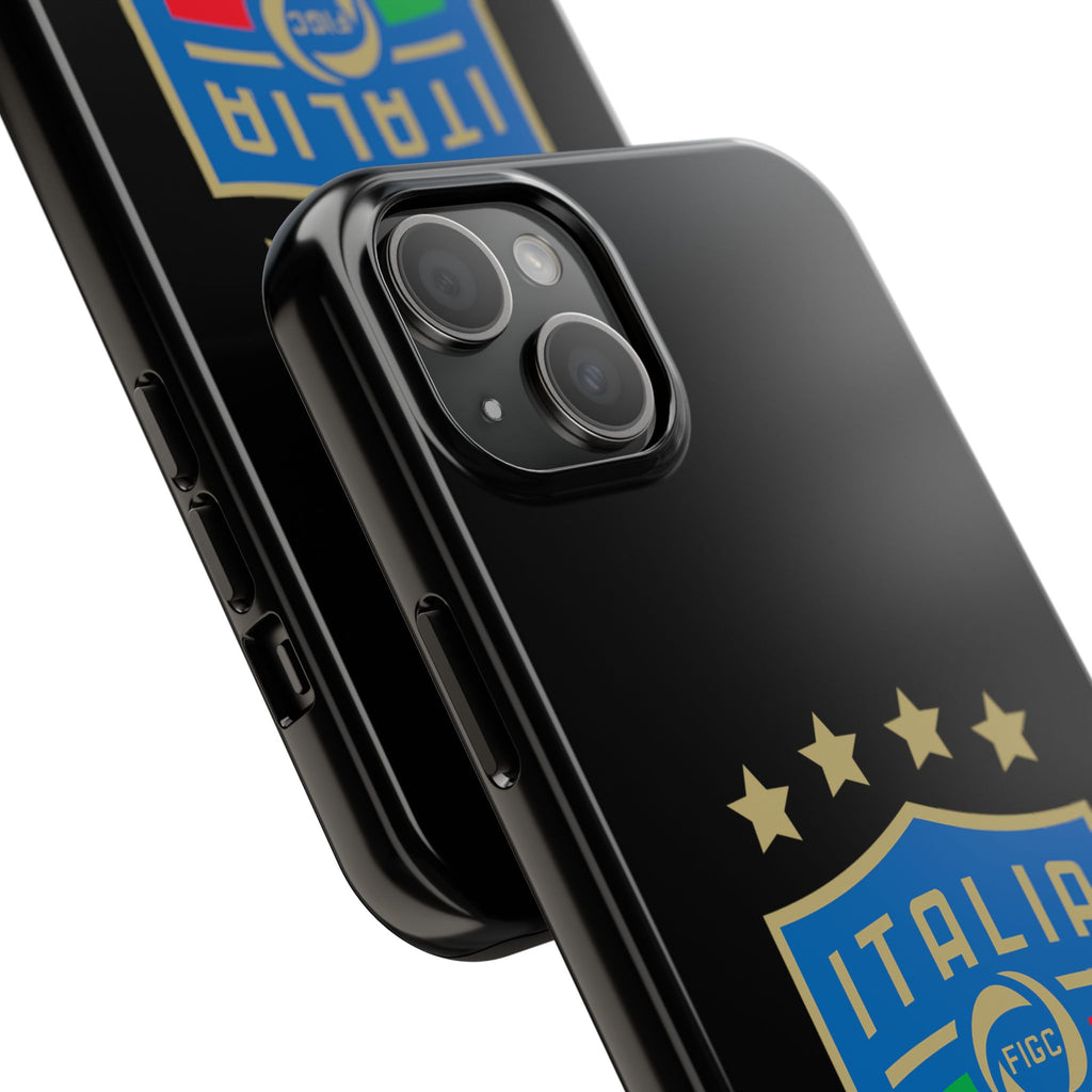 Italia Shield Tough Phone Case  Italian Flag Soccer Crest with Four Stars