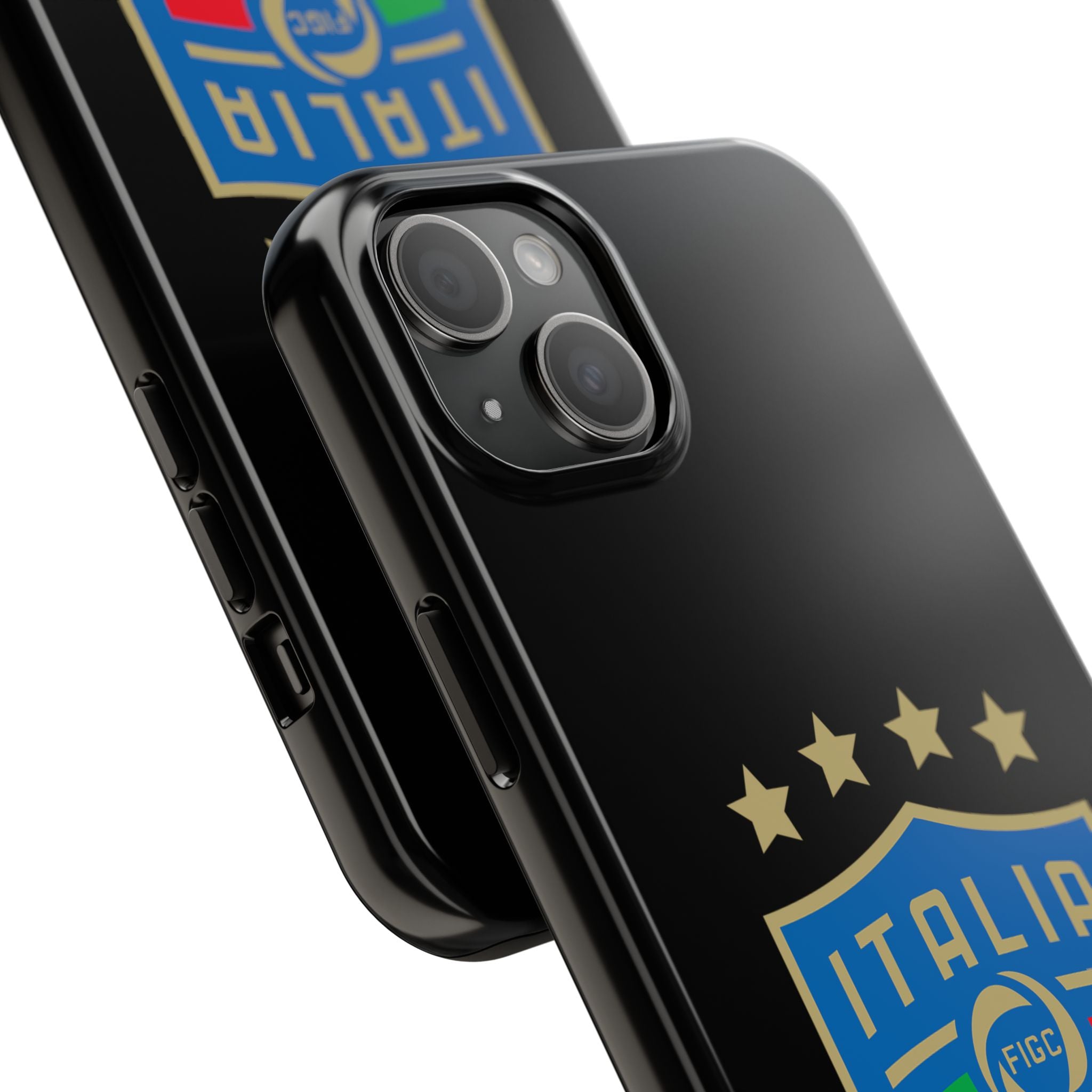 Italia Shield Tough Phone Case  Italian Flag Soccer Crest with Four Stars