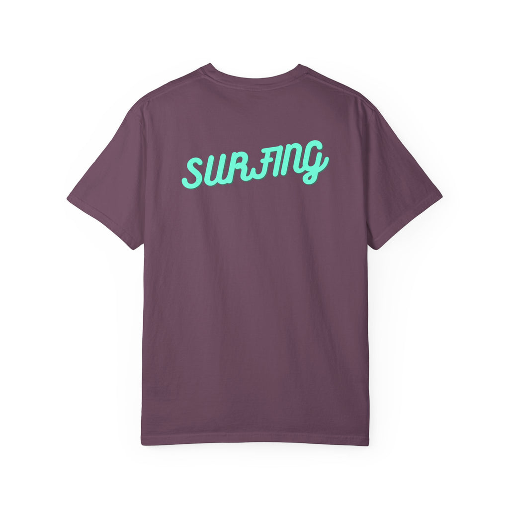 California Beach Surf T-Shirt  Retro Palm Trees & ‘SURFING’ Graphic
