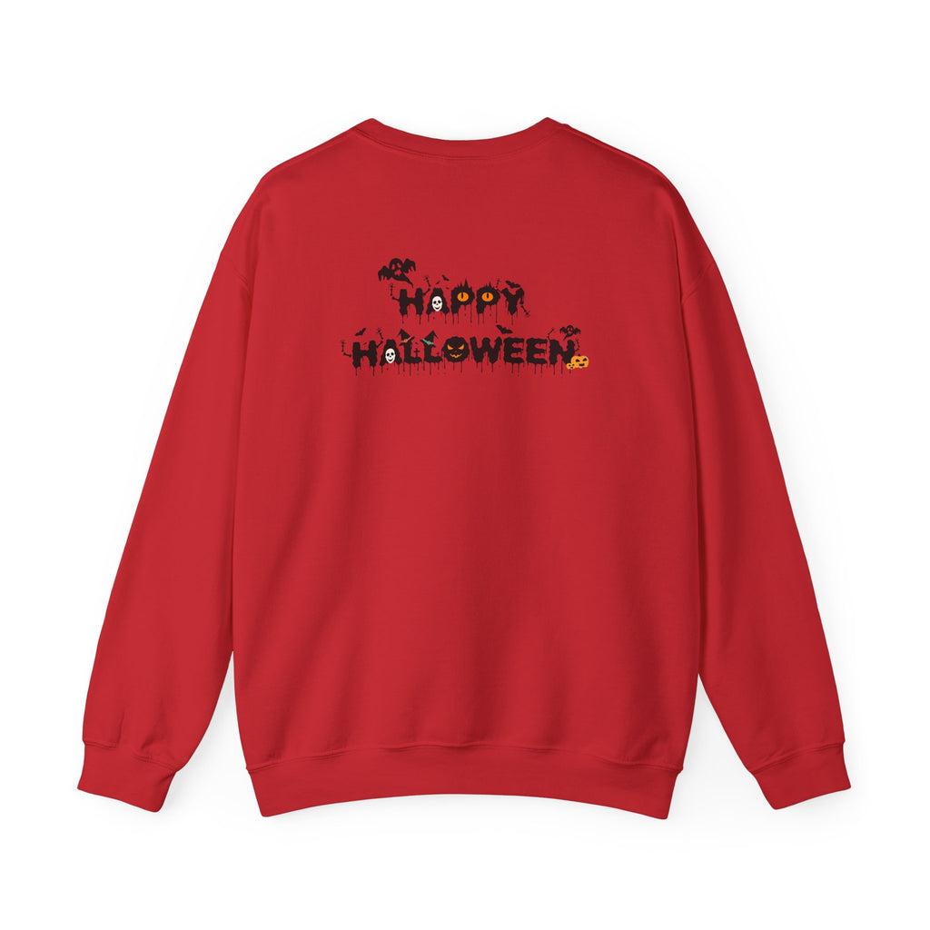 Halloween Pumpkin Crewneck Sweatshirt — "Happy Halloween" Graphic