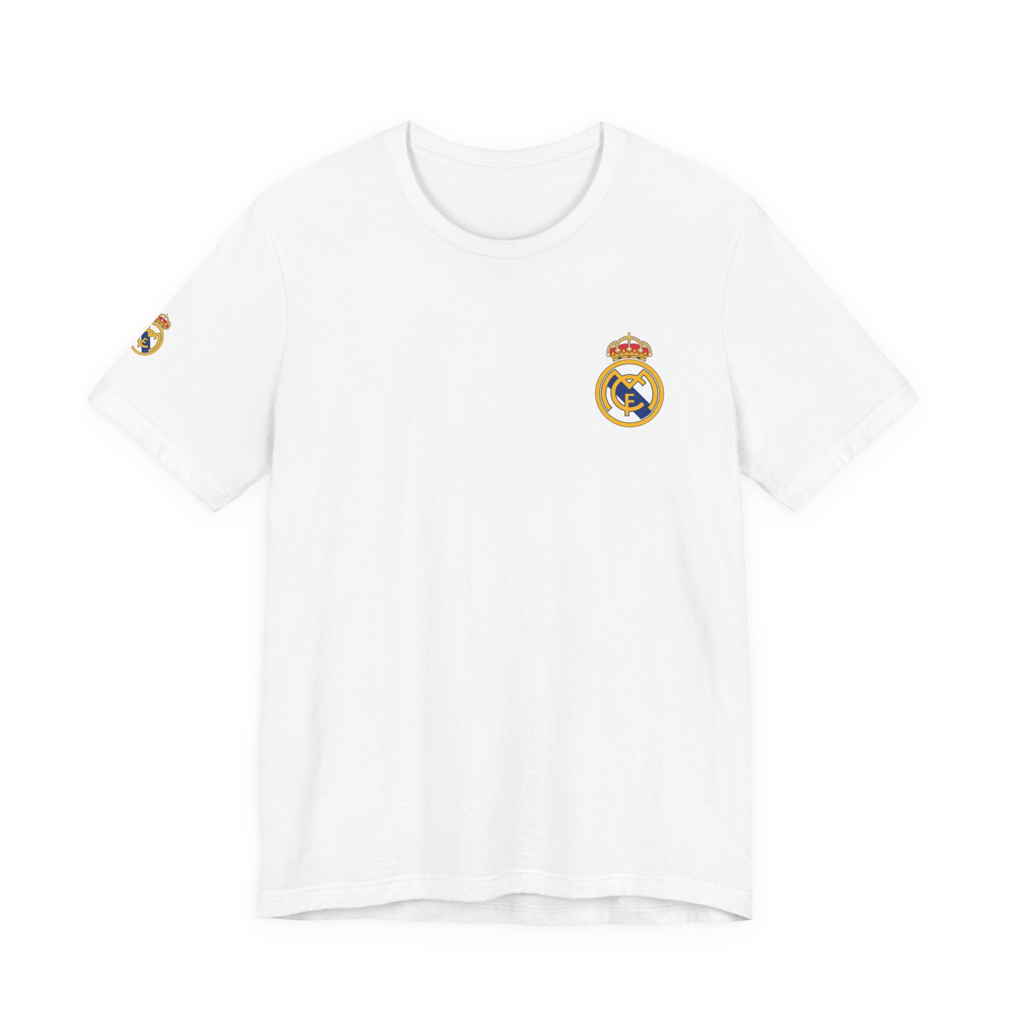 Real Madrid Crest Tee  White Short Sleeve Soccer Shirt