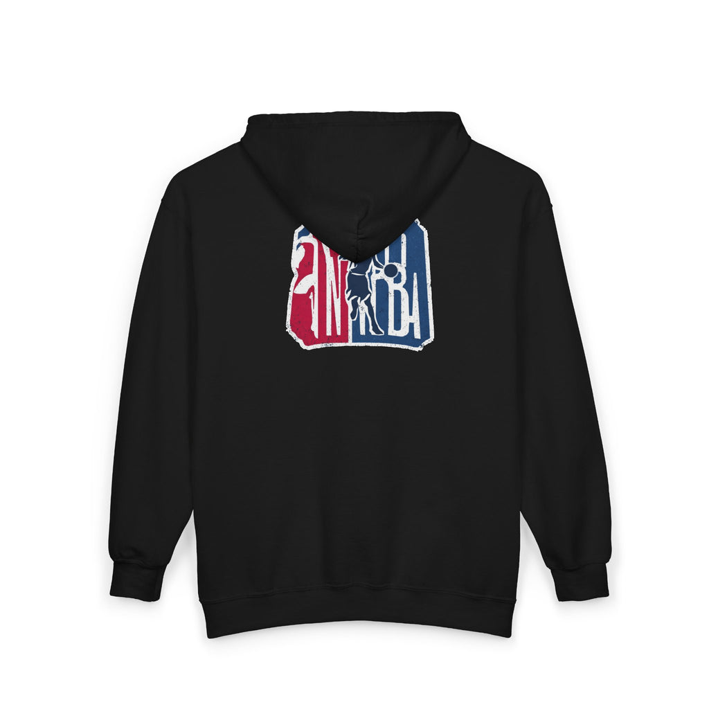 Distressed NBA Logo Hoodie | Full Zip Hooded Sweatshirt