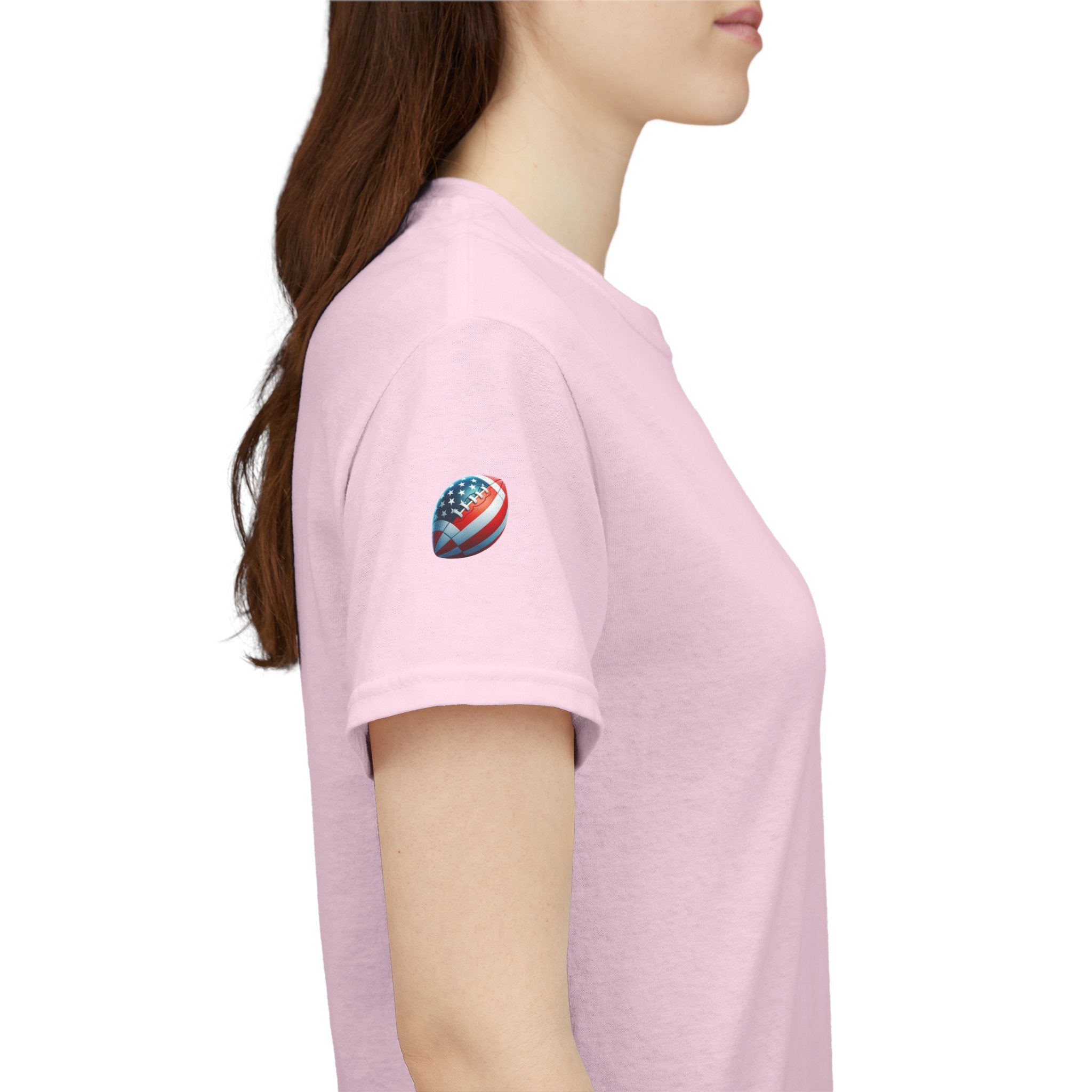 Skull Helmet Football Tee — Grunge Athletic Graphic T‑Shirt