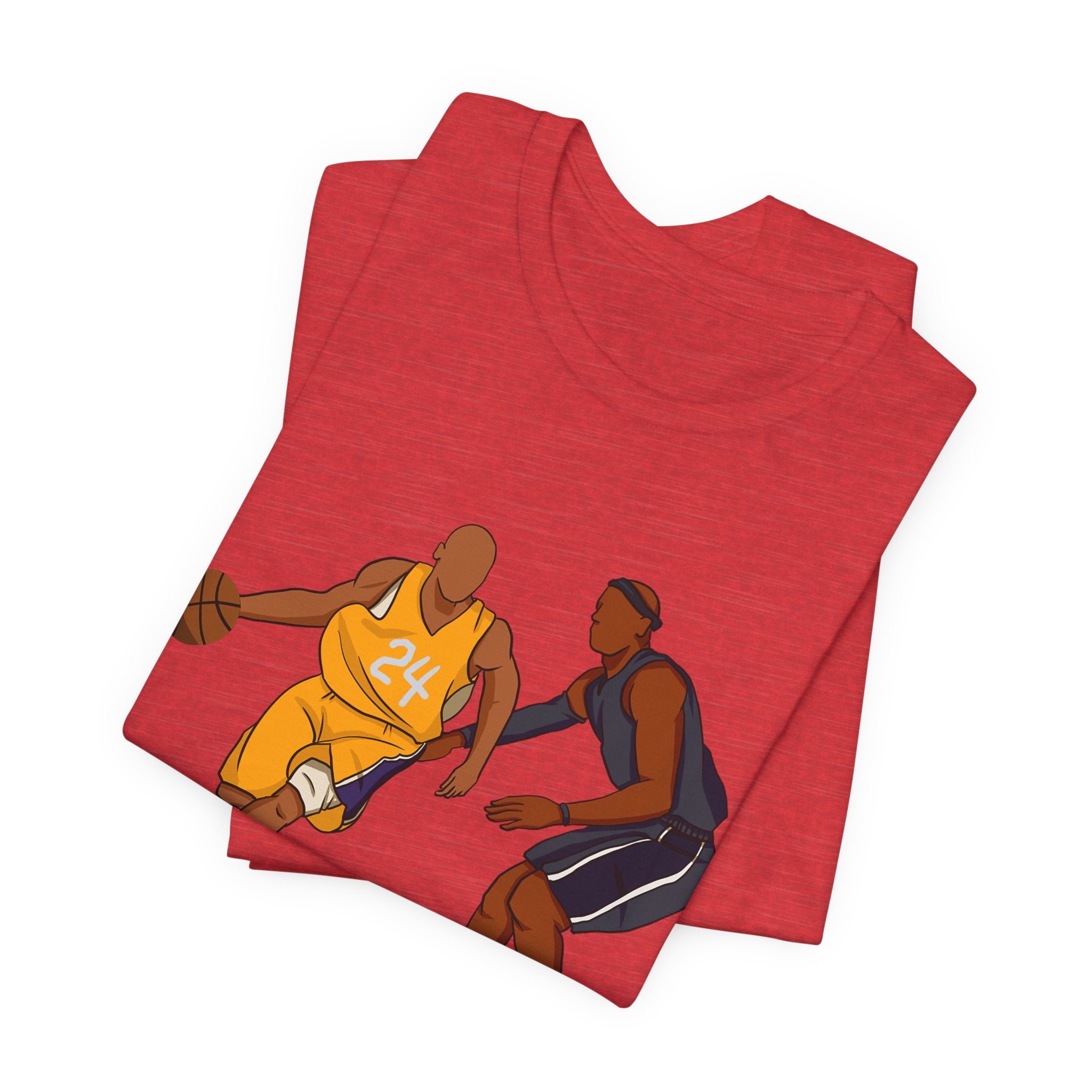 Basketball Players Tee Dribble Defender Court Illustration