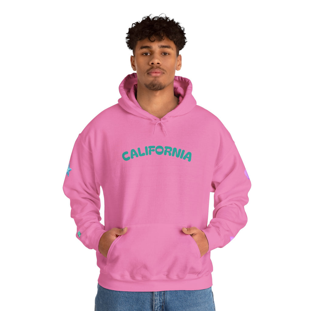 California Palm Tree Hoodie | Beach Island Graphic, Sleeve Icons