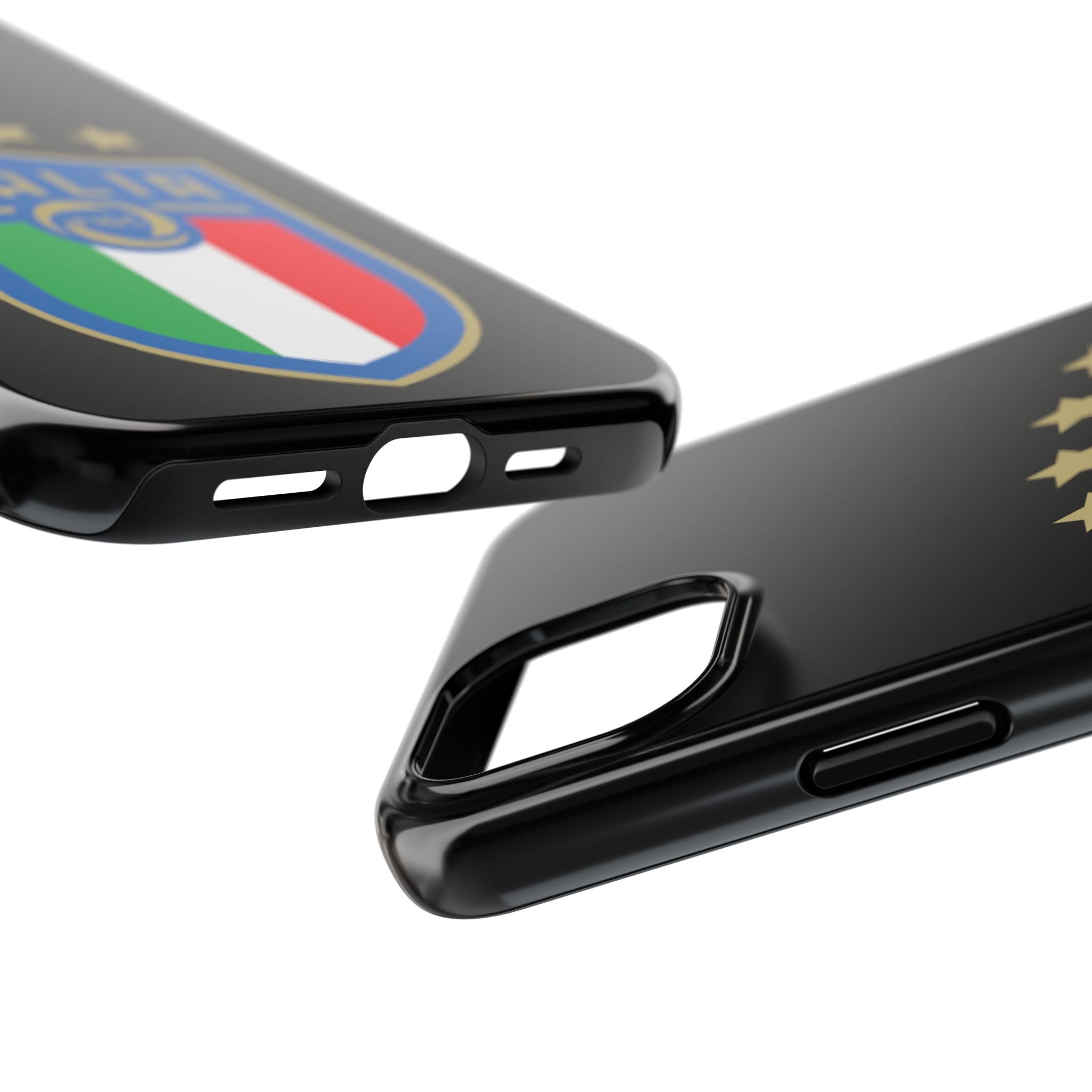 Italia Shield Tough Phone Case  Italian Flag Soccer Crest with Four Stars