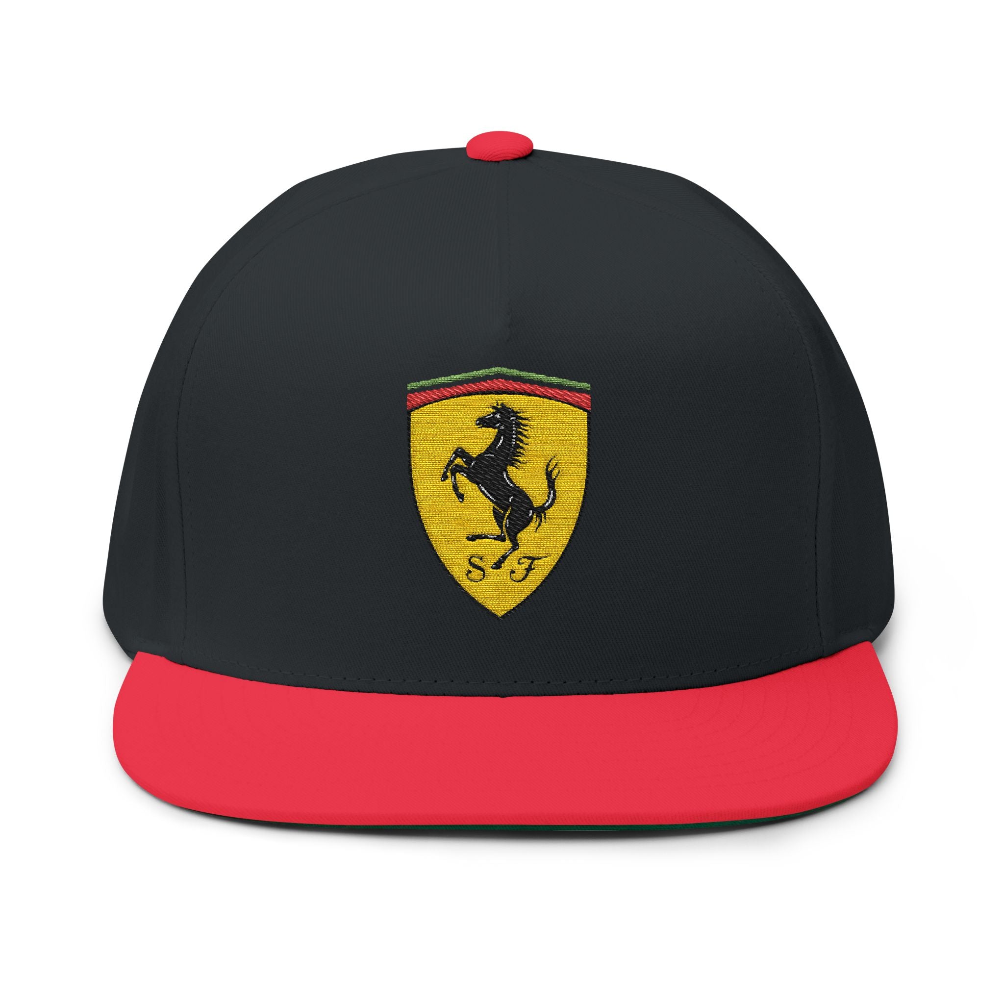 Ferrari Had Embroidered Flat Bill Cap
