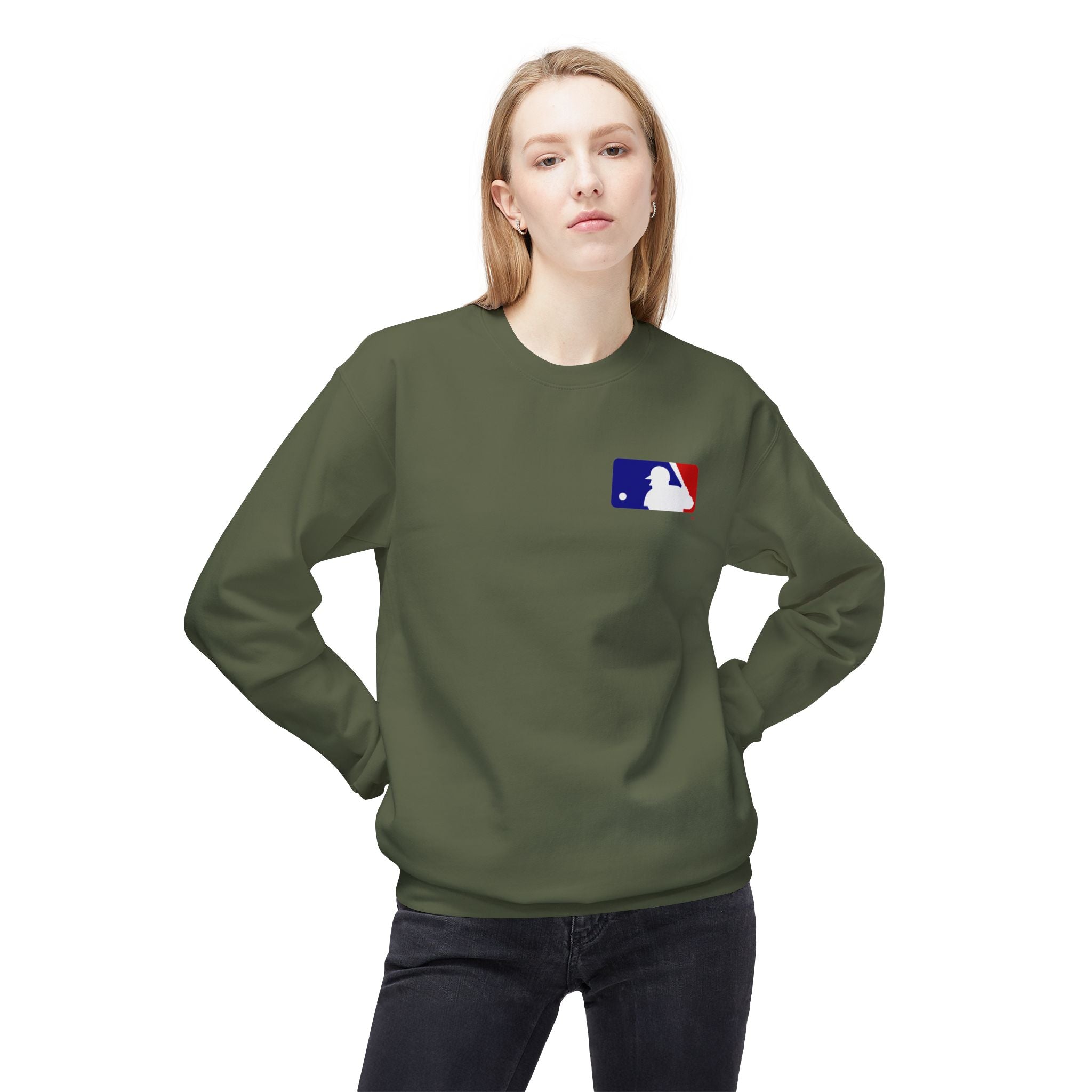 Baseball Silhouette Sweatshirt | Small Chest Logo, MLB Style