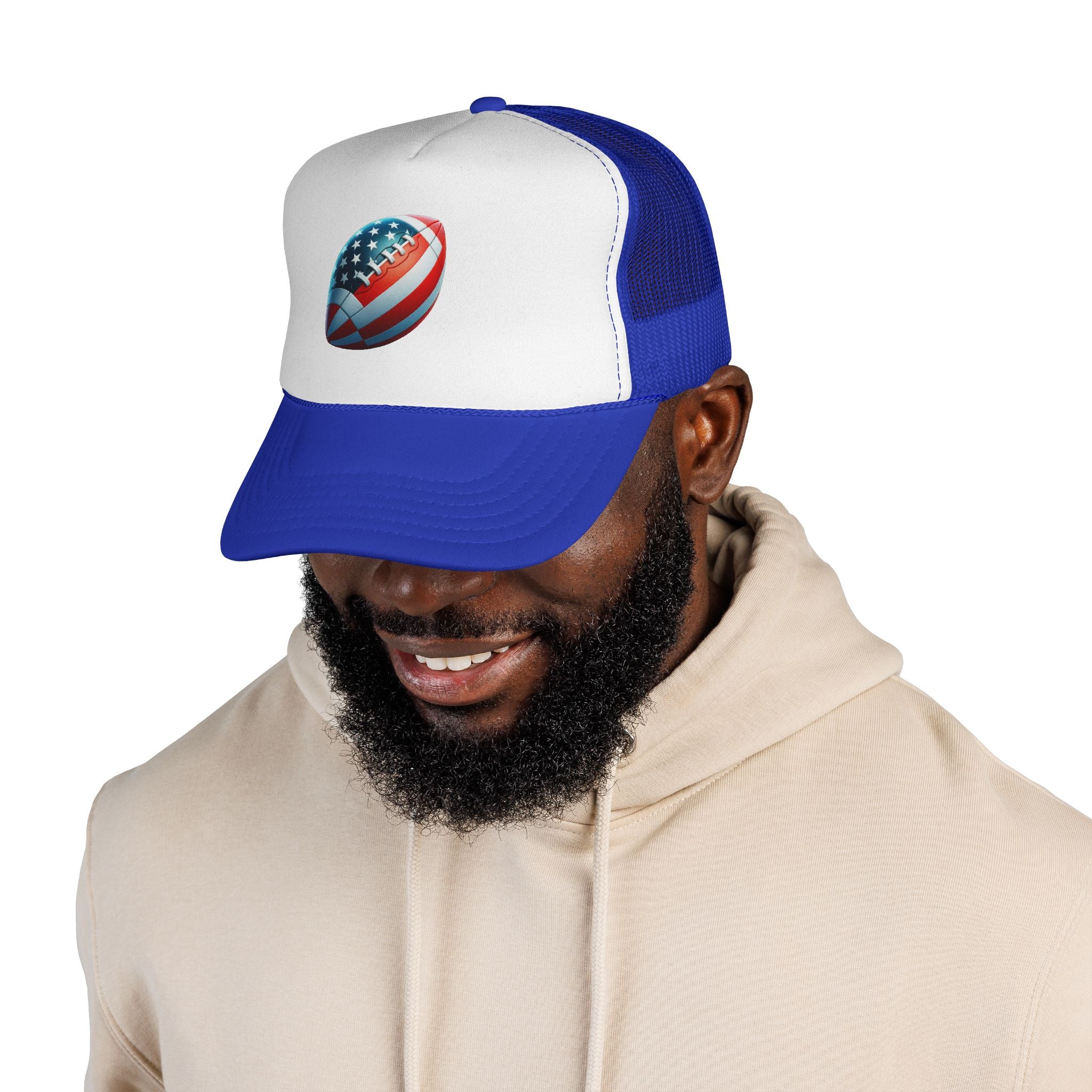 American Football Trucker Cap  Retro Gridiron Hat