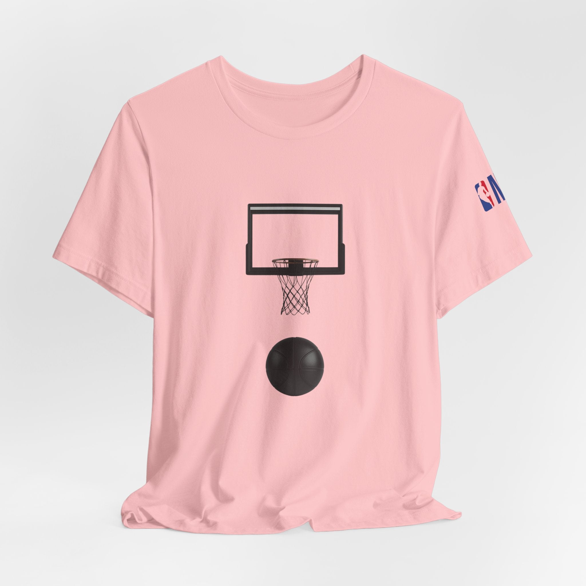 Basketball Silhouette Tee Hoop and Dunk Action