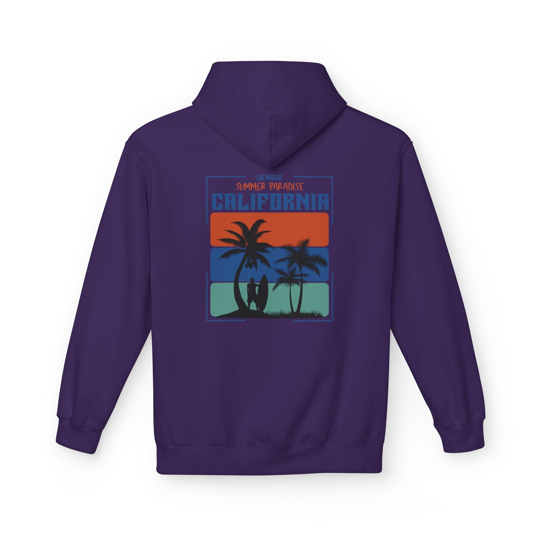 California Sunset Surf Hoodie  Summer Vacation Beach Pullover