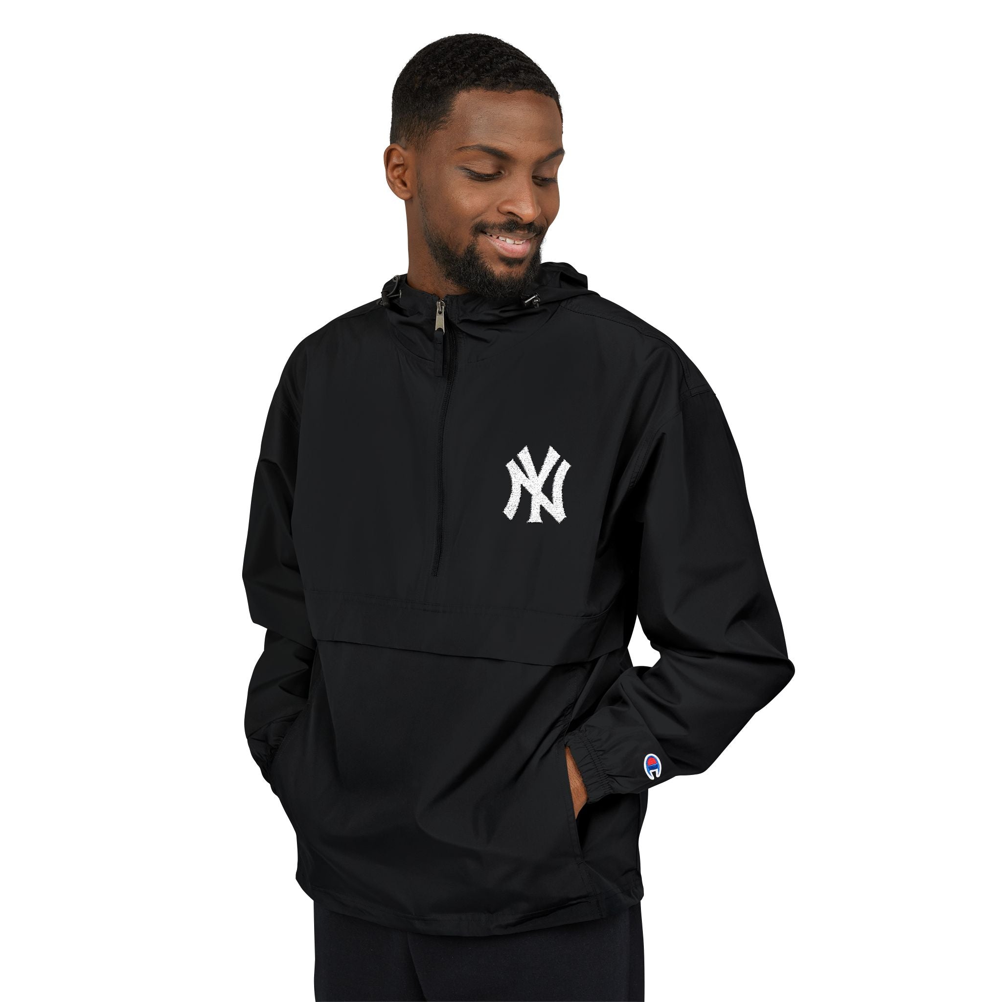 Newyork Logo Anorak Jacket  Packable Champion Windbreaker