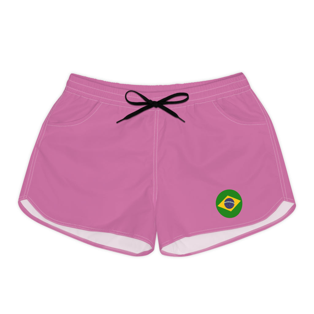 Brazil Flag Pink Women's Casual Shorts  Sporty Beach & Workout AOP