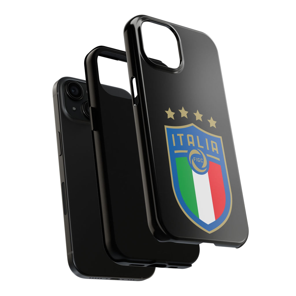 Italia Shield Tough Phone Case  Italian Flag Soccer Crest with Four Stars