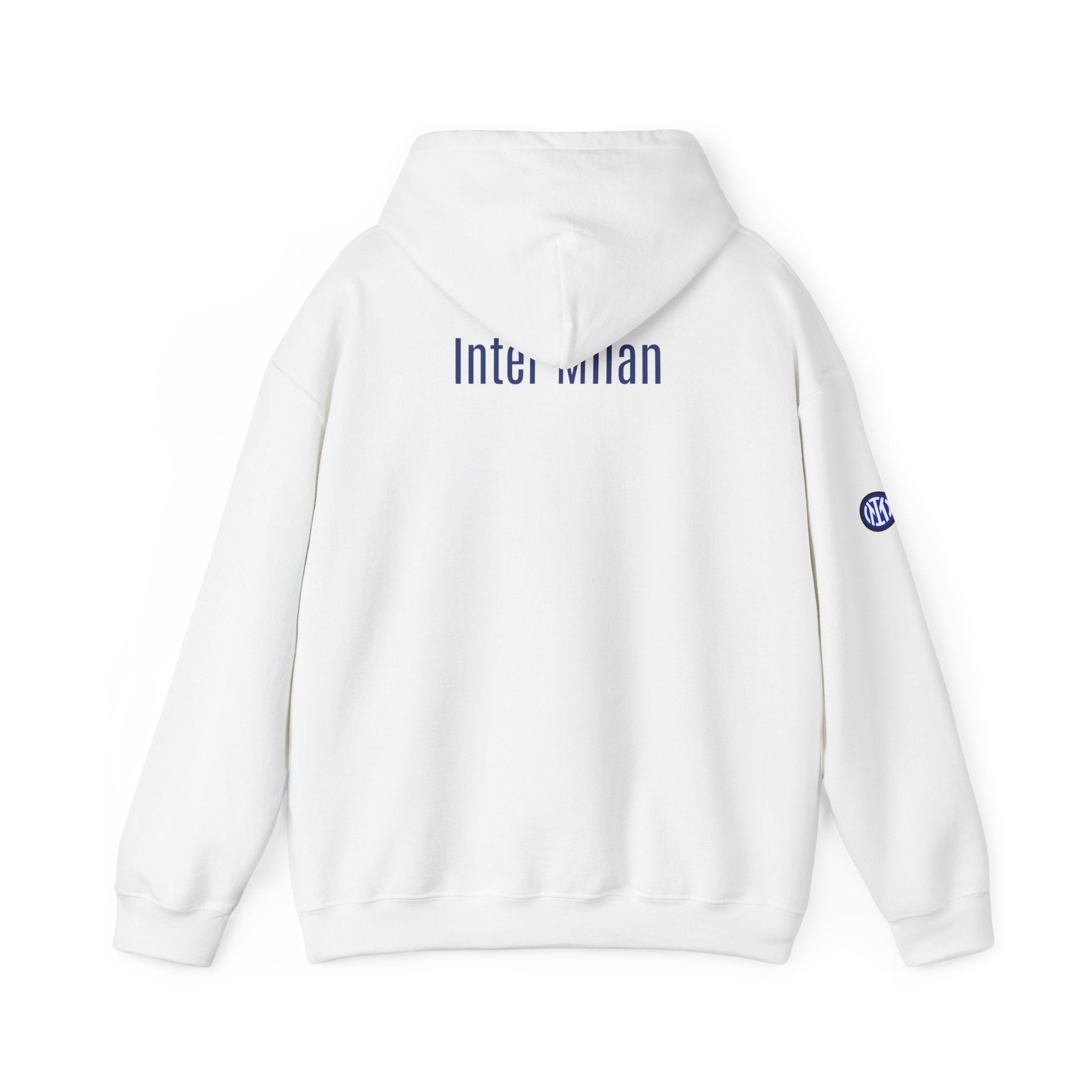 Inter Milan Logo Hoodie White Soccer Fan Pullover