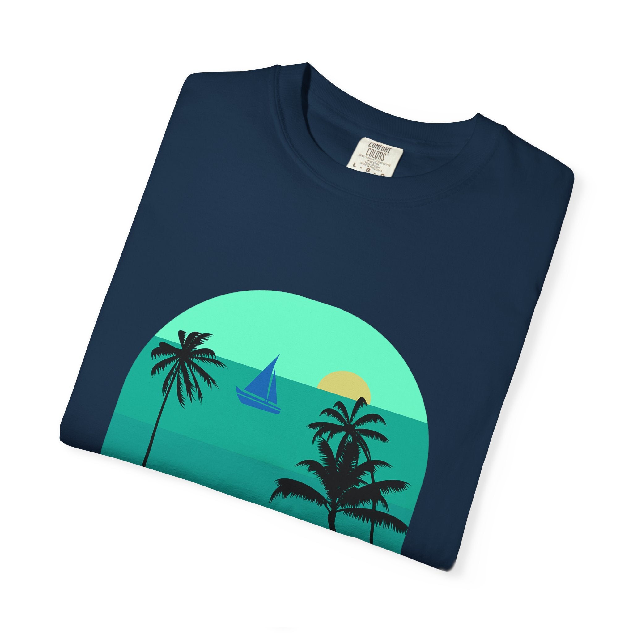 California Beach Surf T-Shirt  Retro Palm Trees & ‘SURFING’ Graphic