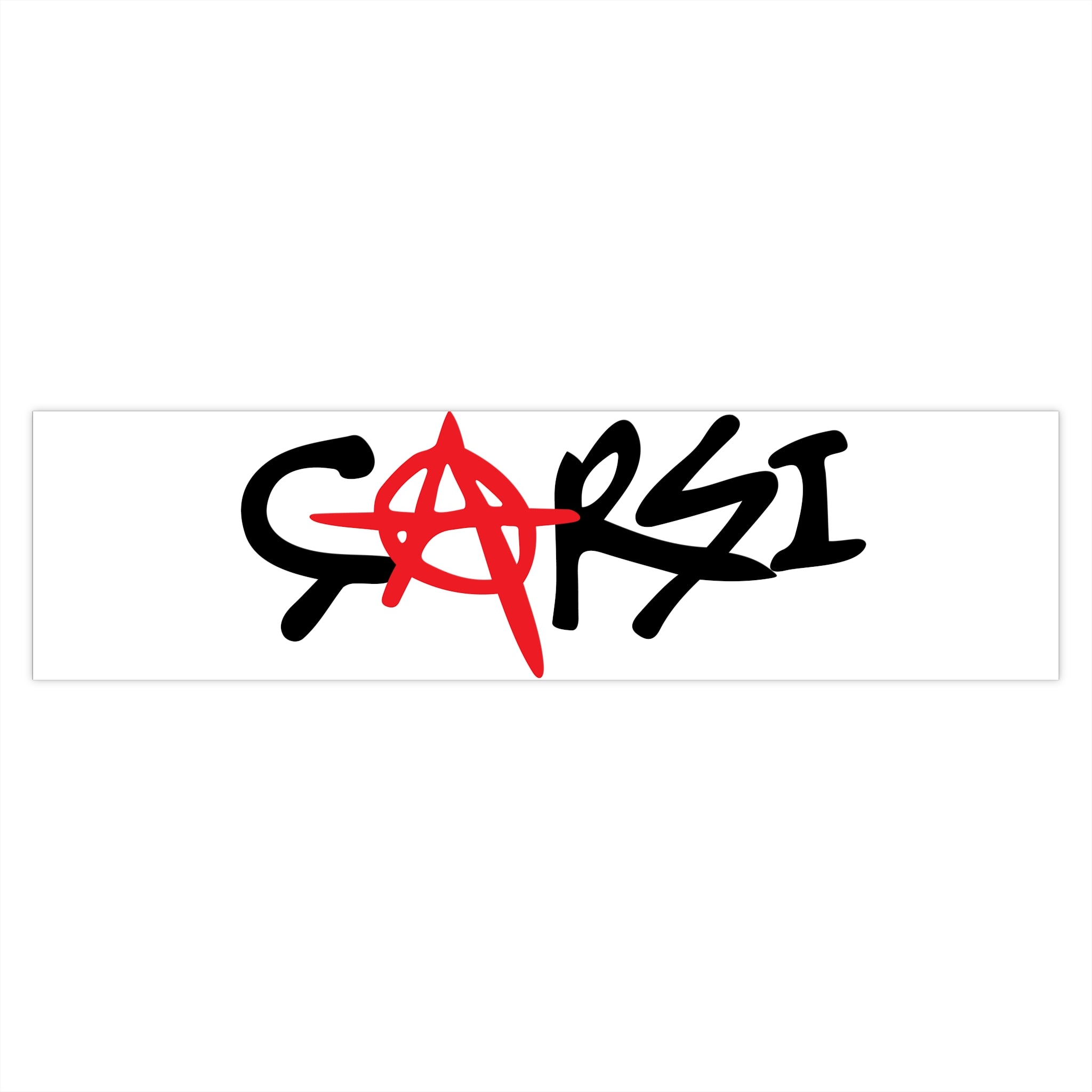 Garsi Anarchy Logo Bumper Sticker | Punk Graffiti Car Decal