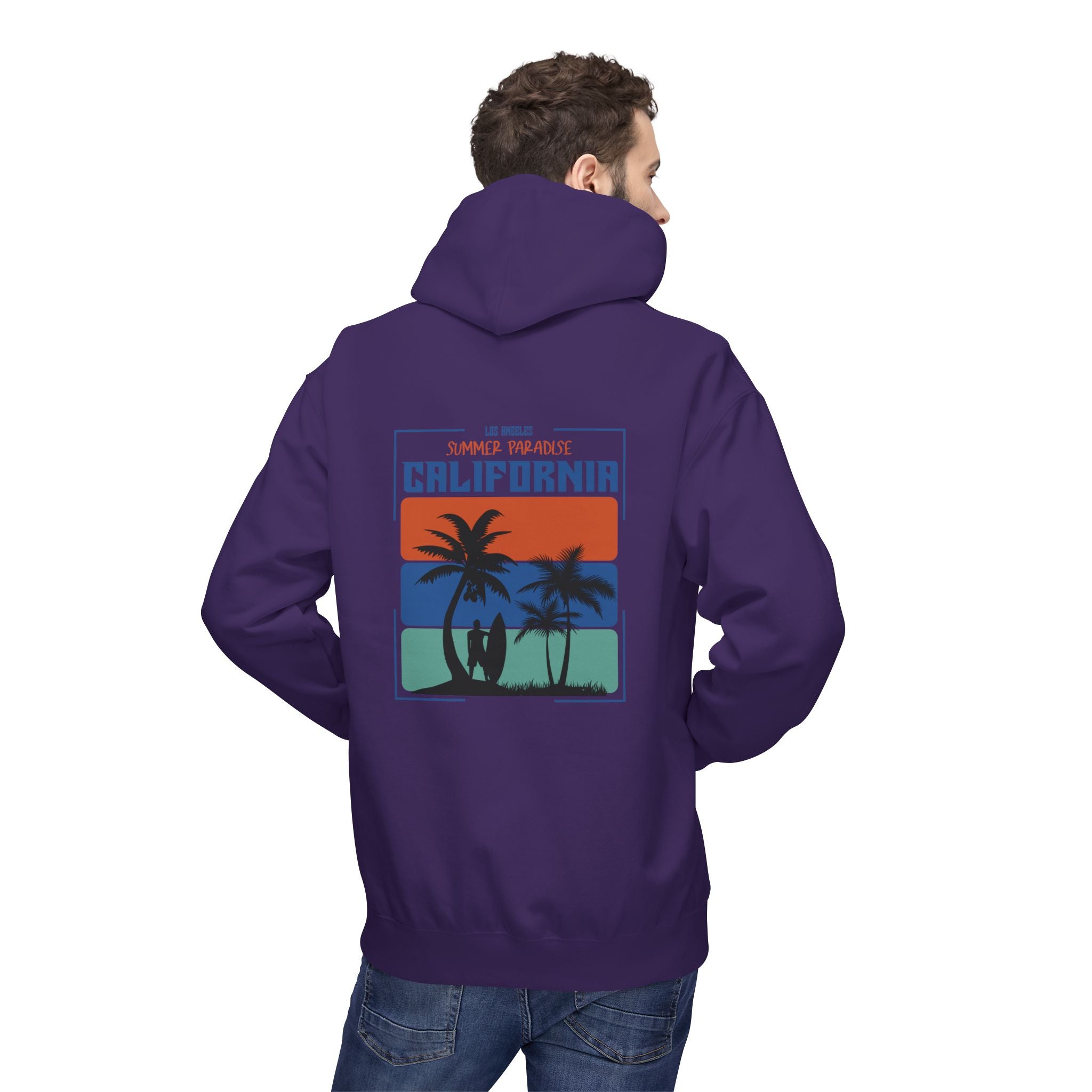 California Sunset Surf Hoodie  Summer Vacation Beach Pullover
