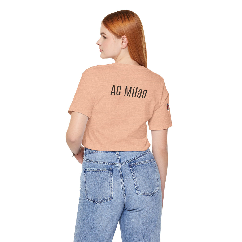 AC Milan Crest T-Shirt Minimal Soccer Tee with 'AC Milan' Back Print