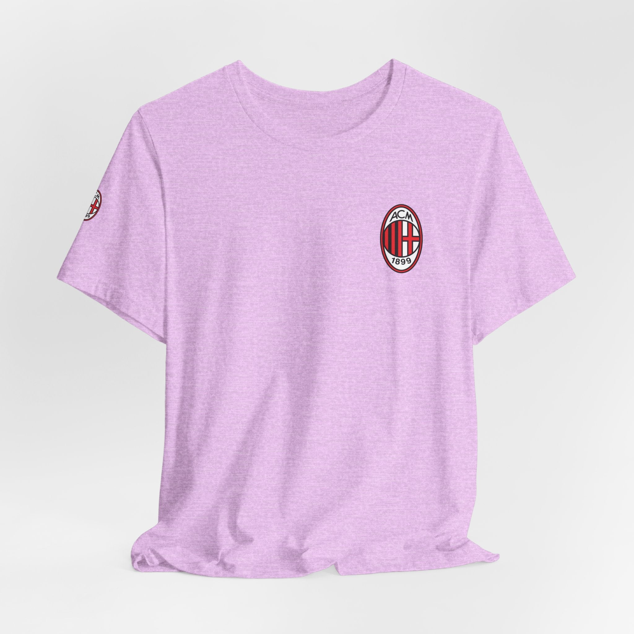 AC Milan Crest T-Shirt Minimal Soccer Tee with 'AC Milan' Back Print