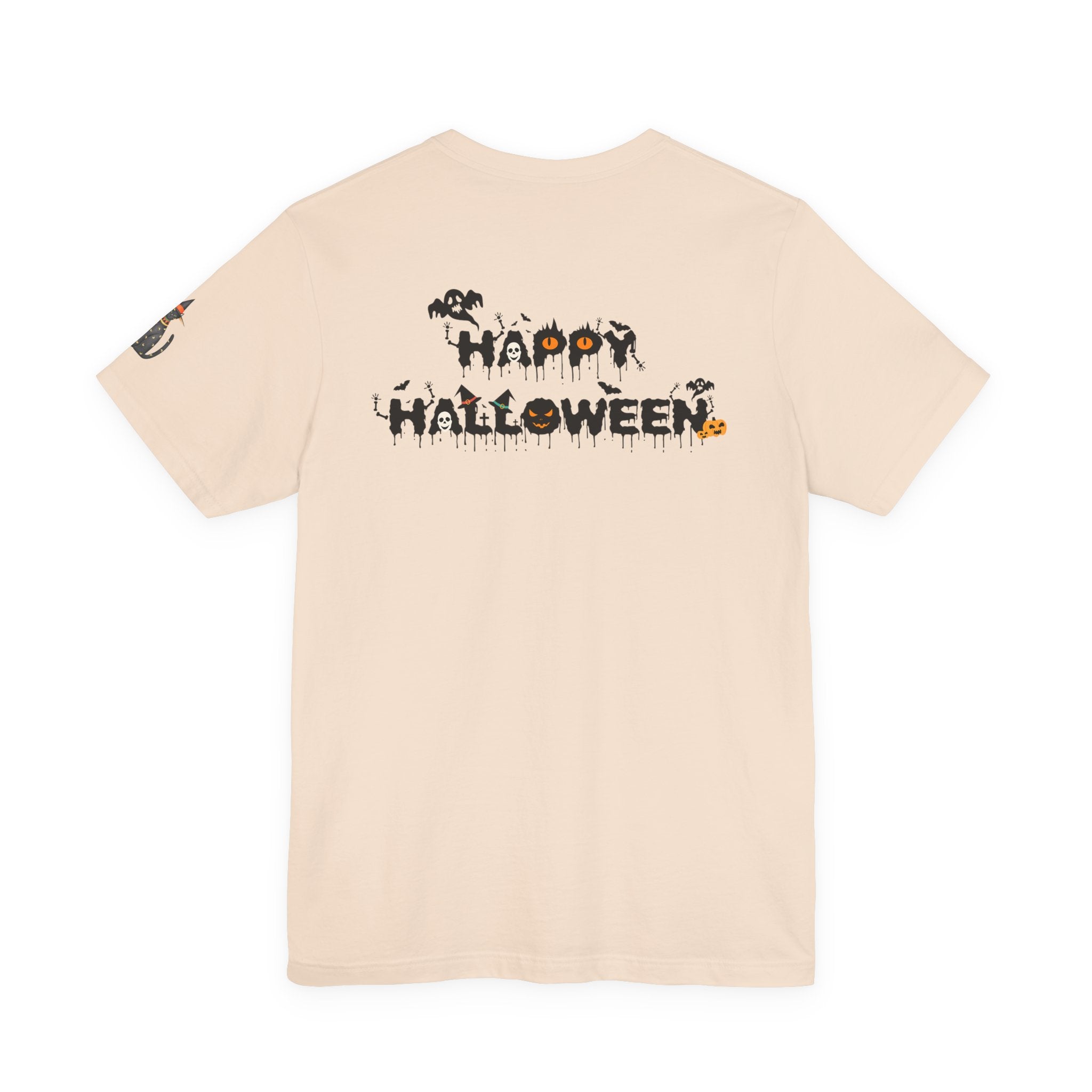 Halloween Cat Tee, Spooky Cat Shirt, Unisex Halloween T-Shirt, Pumpkin Cat Apparel, Halloween Costume Tee