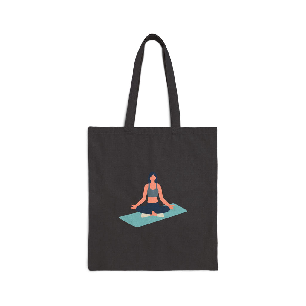 Yoga Lotus Tote Bag  Canvas Meditation Beach Grocery Tote