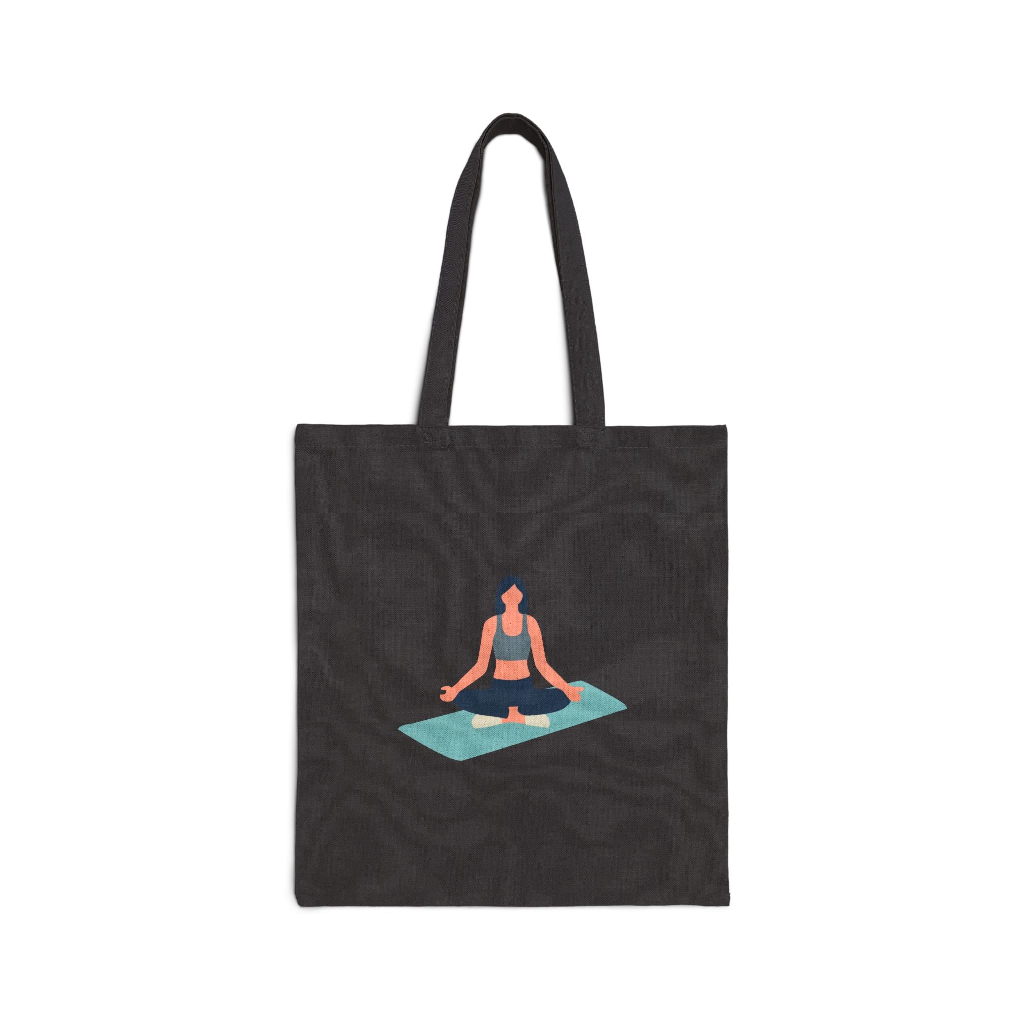Yoga Lotus Tote Bag  Canvas Meditation Beach Grocery Tote