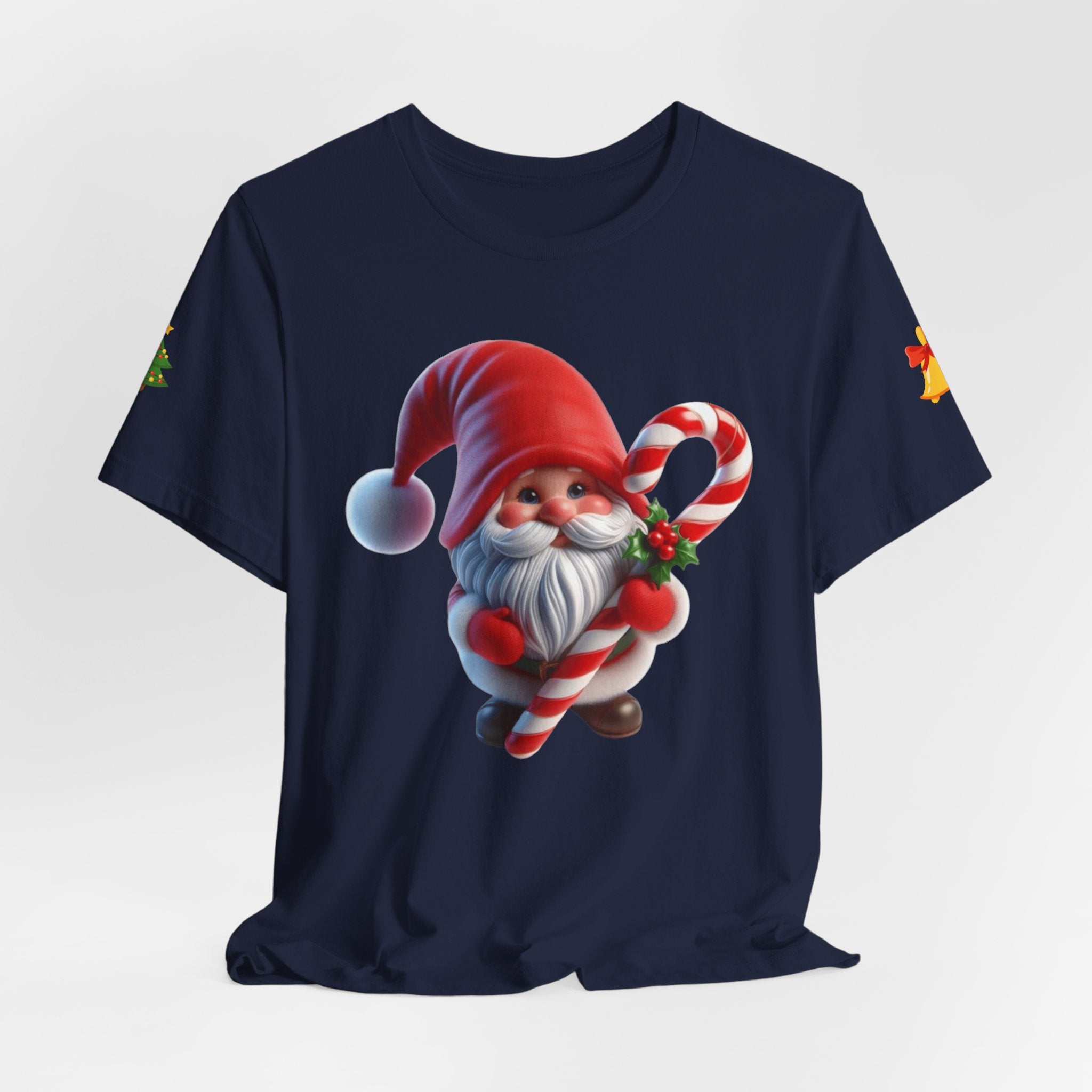 Candy Cane Gnome T-Shirt Christmas Santa Elf Tee