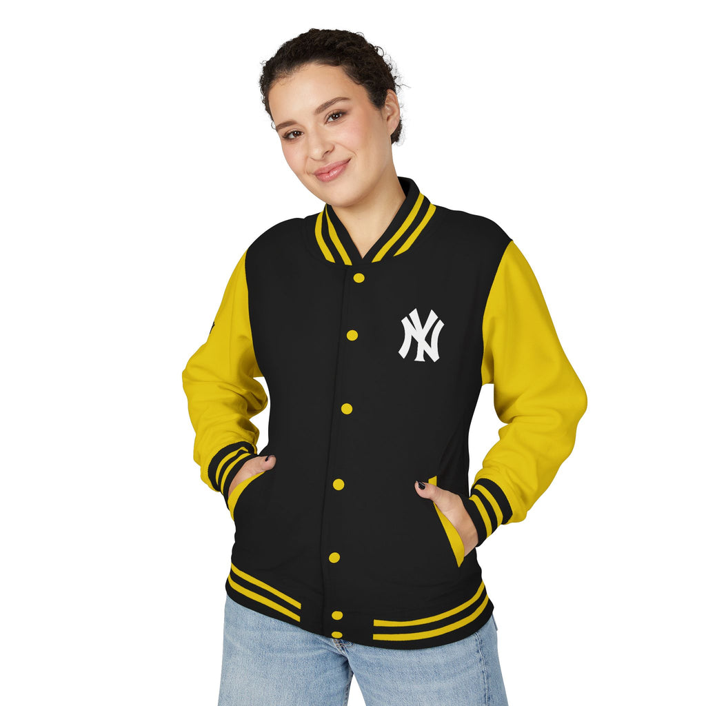 New York Letterman Jacket Varsity Style Red & White Baseball Jacket