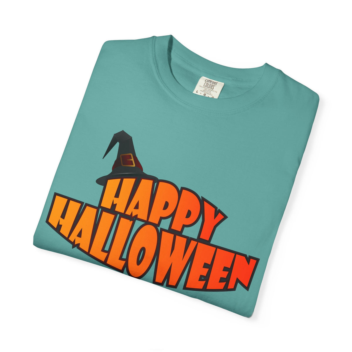 Halloween Icons T-Shirt — "Happy Halloween" Graphic Tee with Spooky Back Illustrations