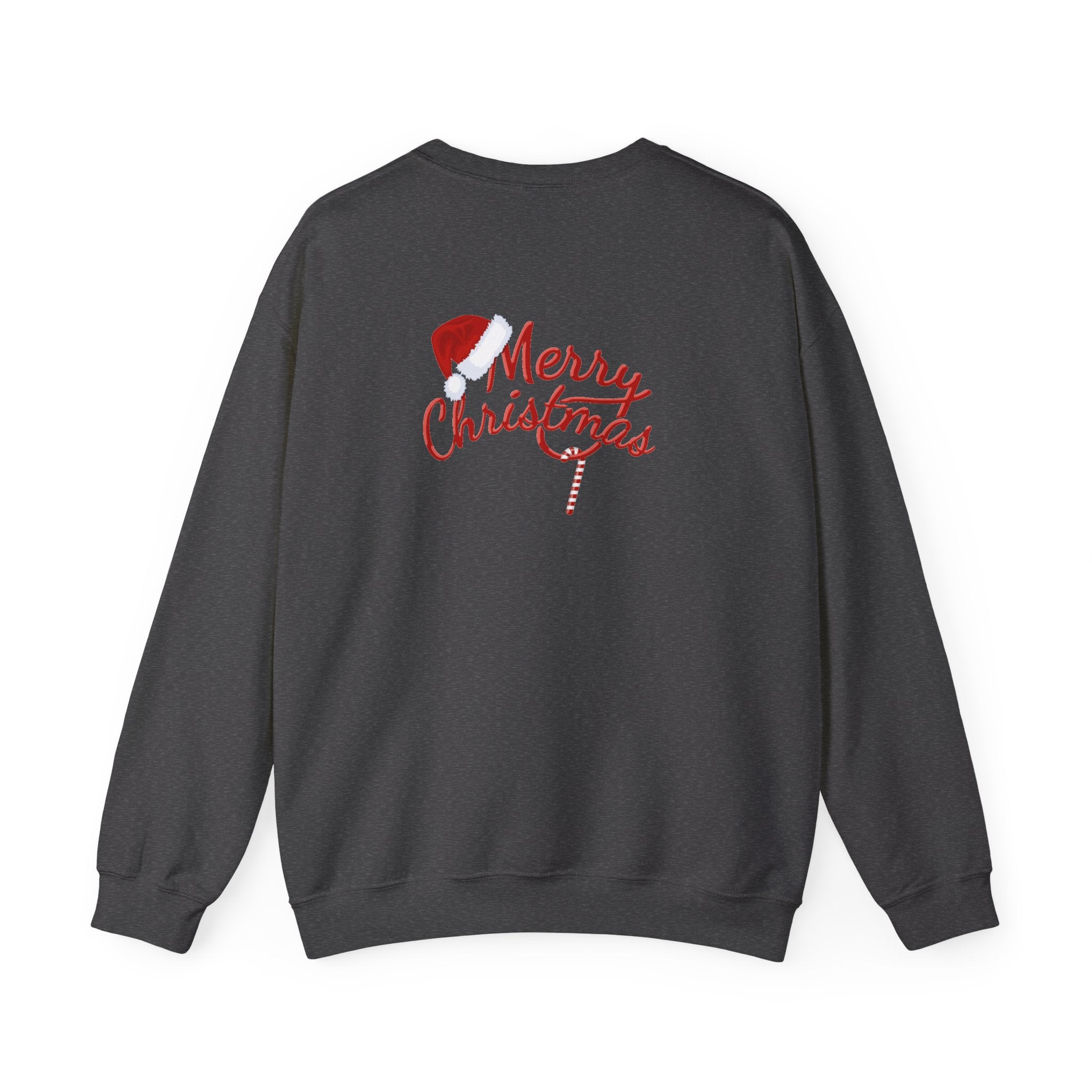 Gingerbread Train crewneck sweatshirt | Merry Christmas back print