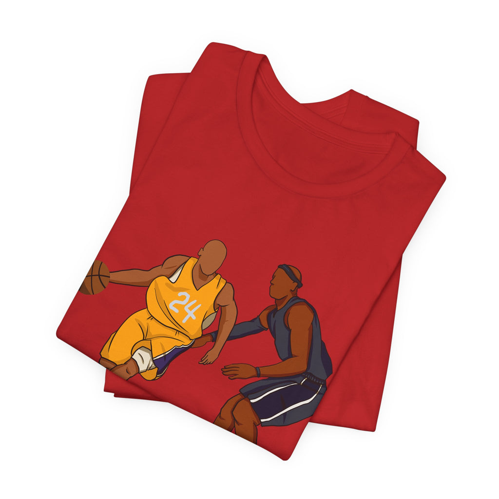 Basketball Players Tee Dribble Defender Court Illustration