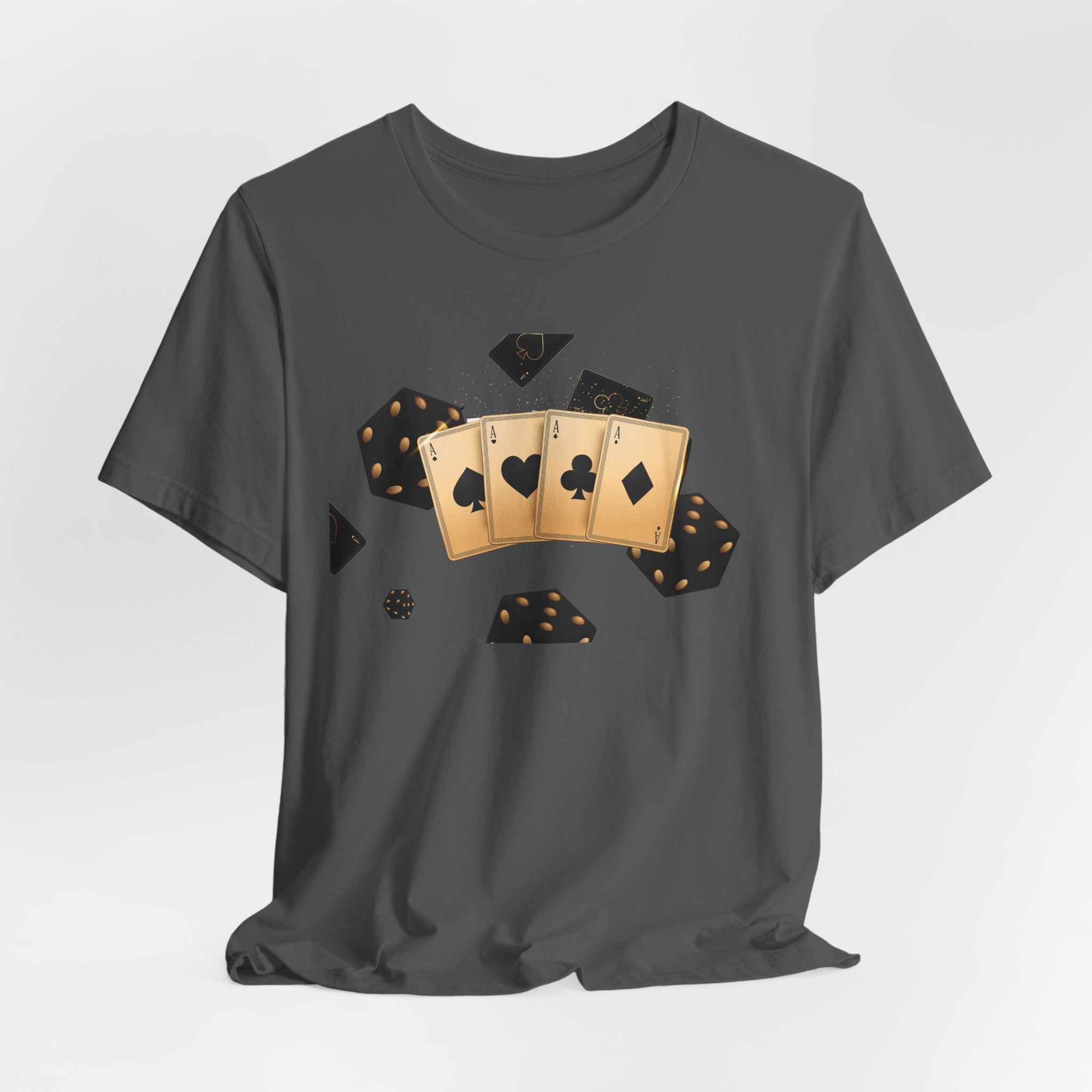 Gold Playing Cards tee Poker Card Suit Design
