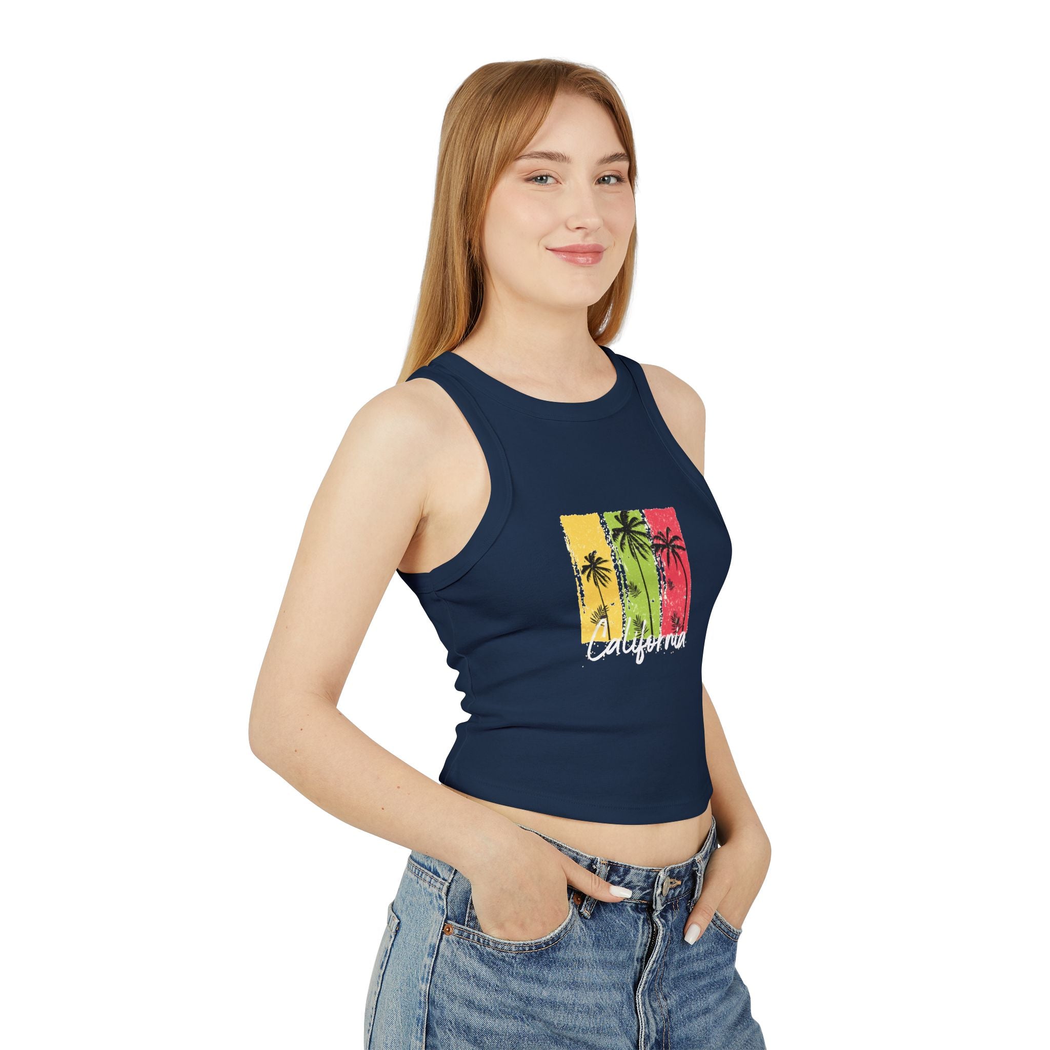 California Surf Van Racer Tank Top Retro Beach Graphic