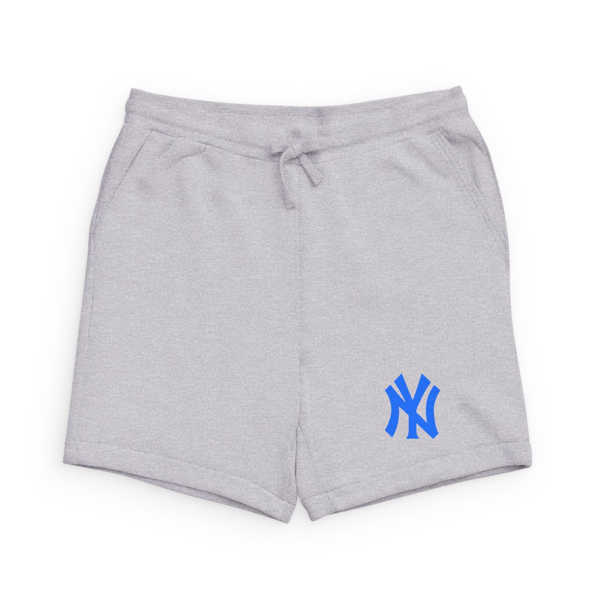 Embroidered Blue Logo Sweatshorts Black Sponge Fleece Casual Shorts